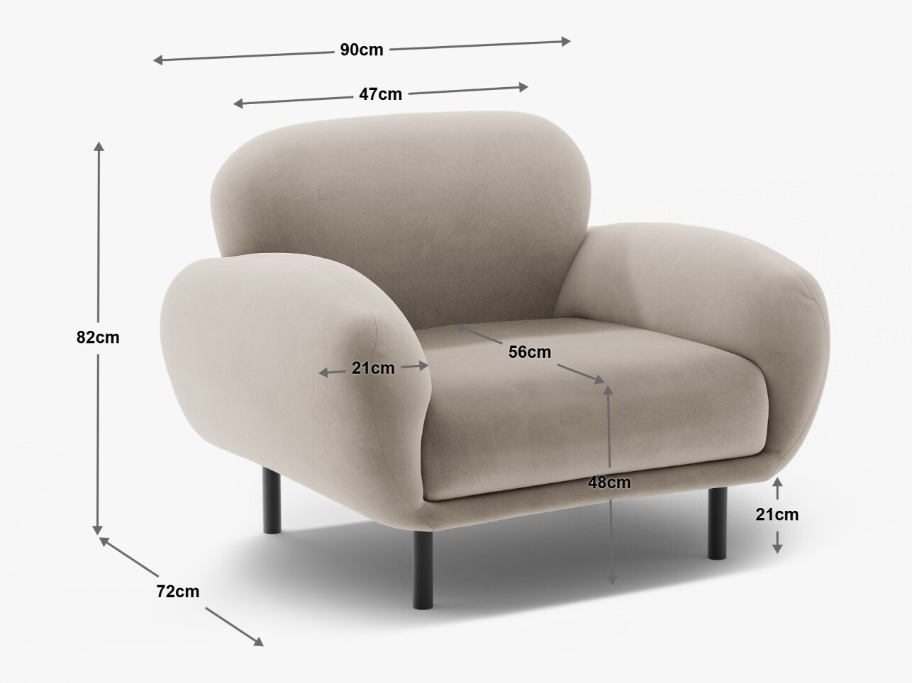 Sessel Beckley 345 (Casino Schwarz)