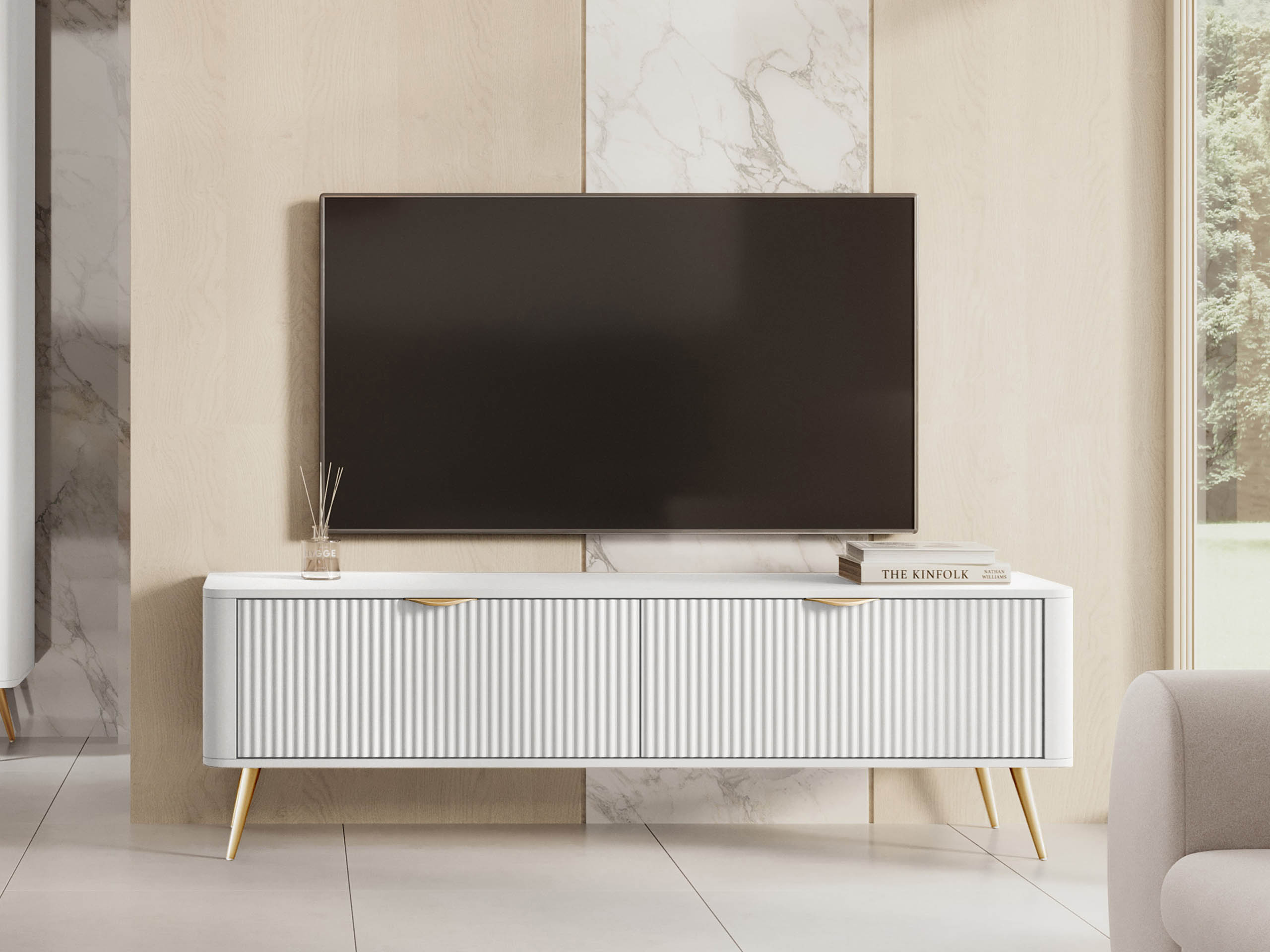 TV-Möbel Lectum (Weiß)