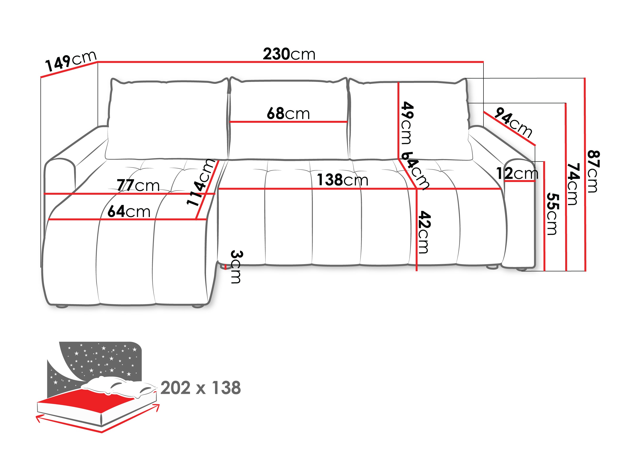 Ecksofa Specio (Polo 872)