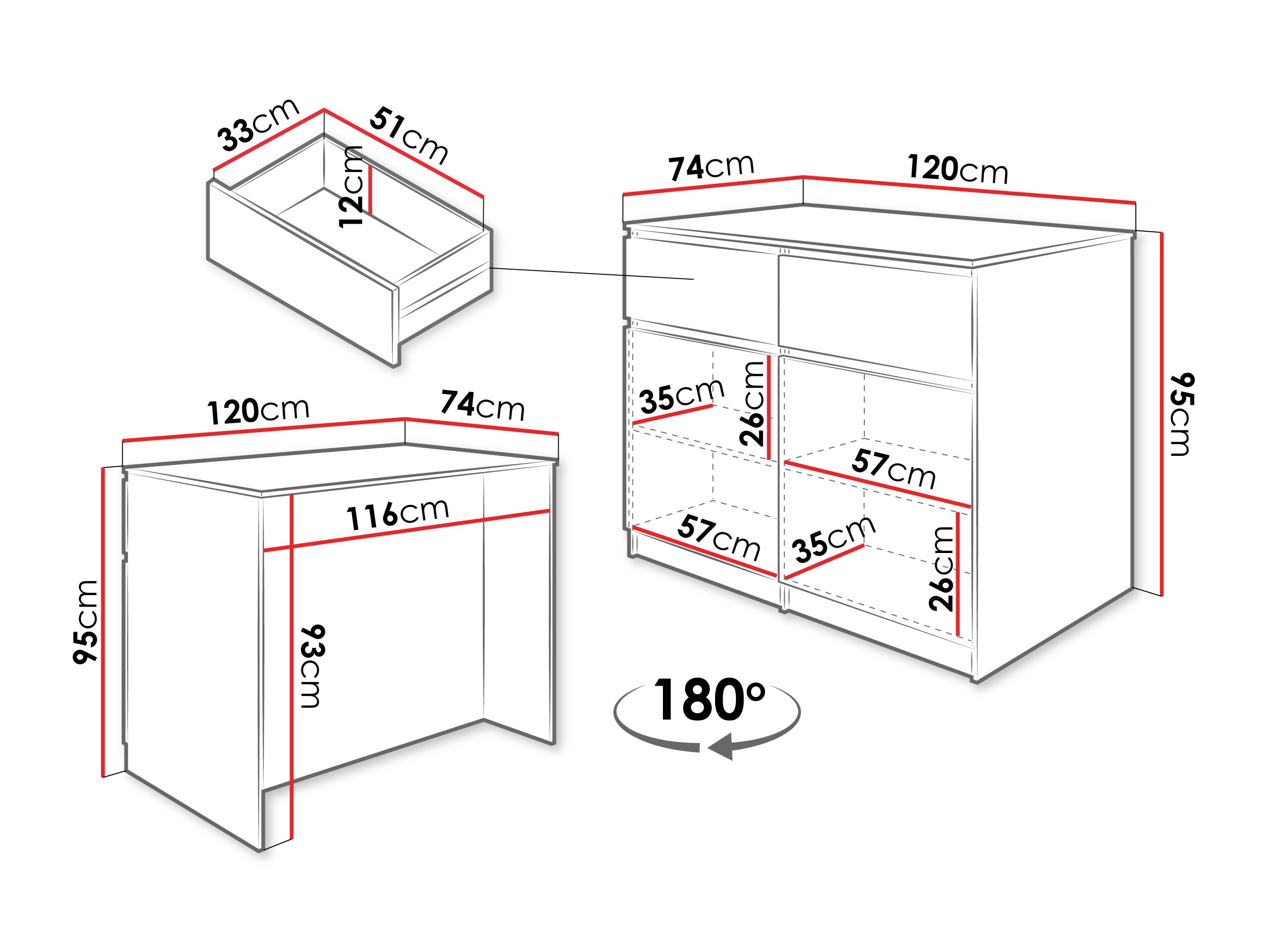Kücheninsel Comfivo Cantal (Weiß)