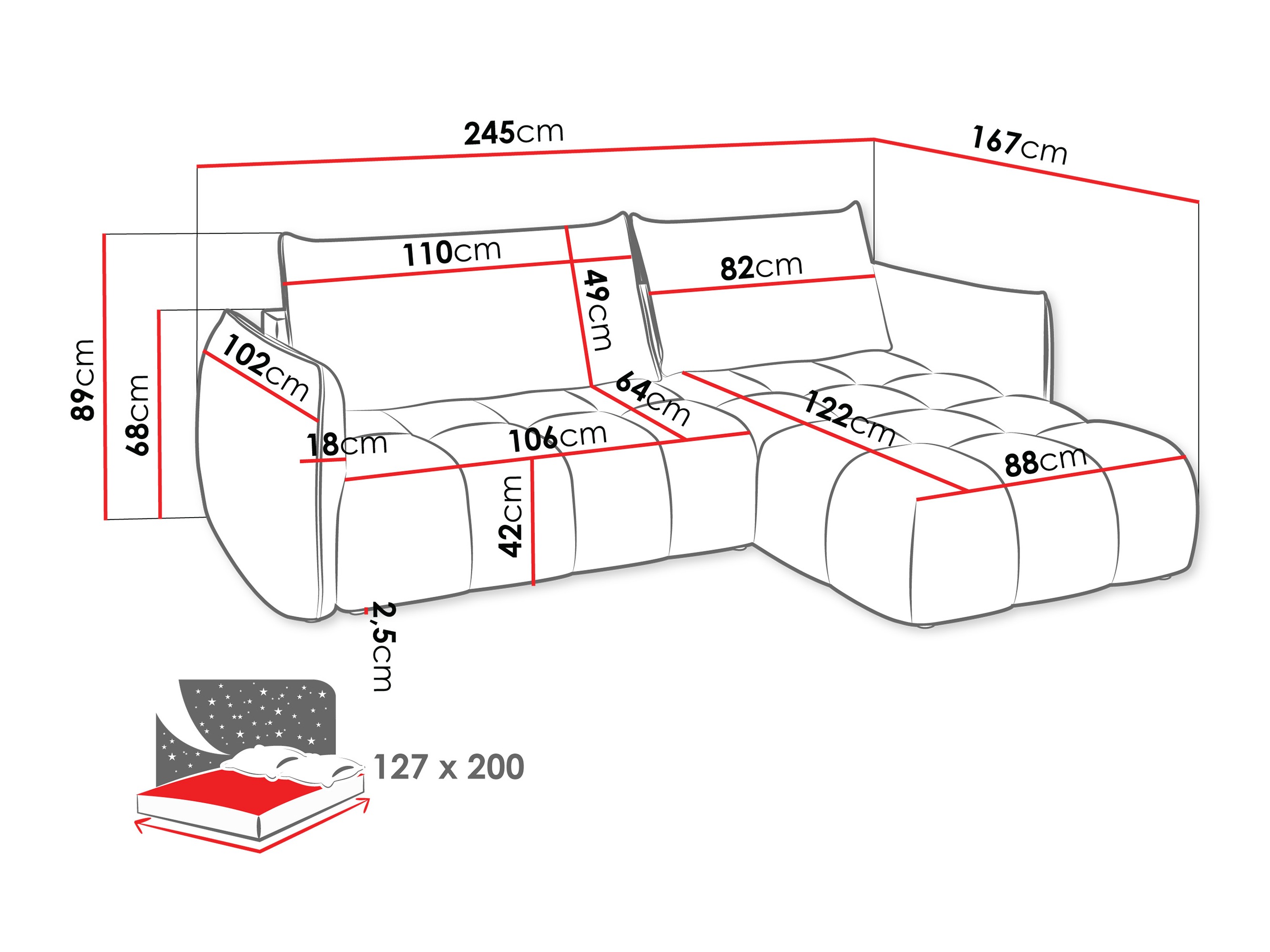 Ecksofa Naturis (Lumo 65)