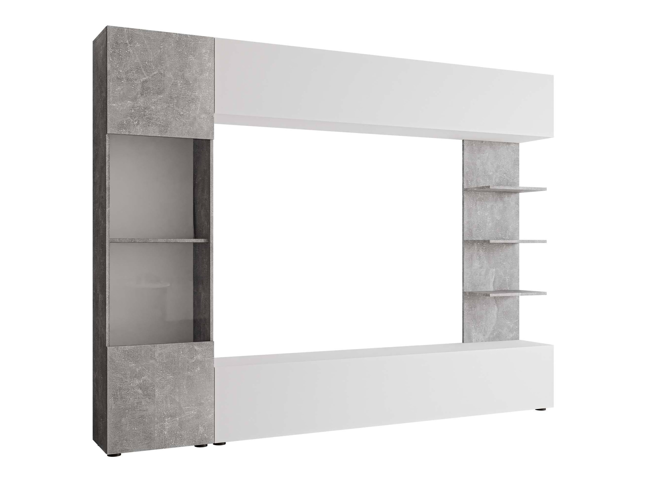Wohnzimmer-Sets Comfivo Animus (Weiß + Beton)