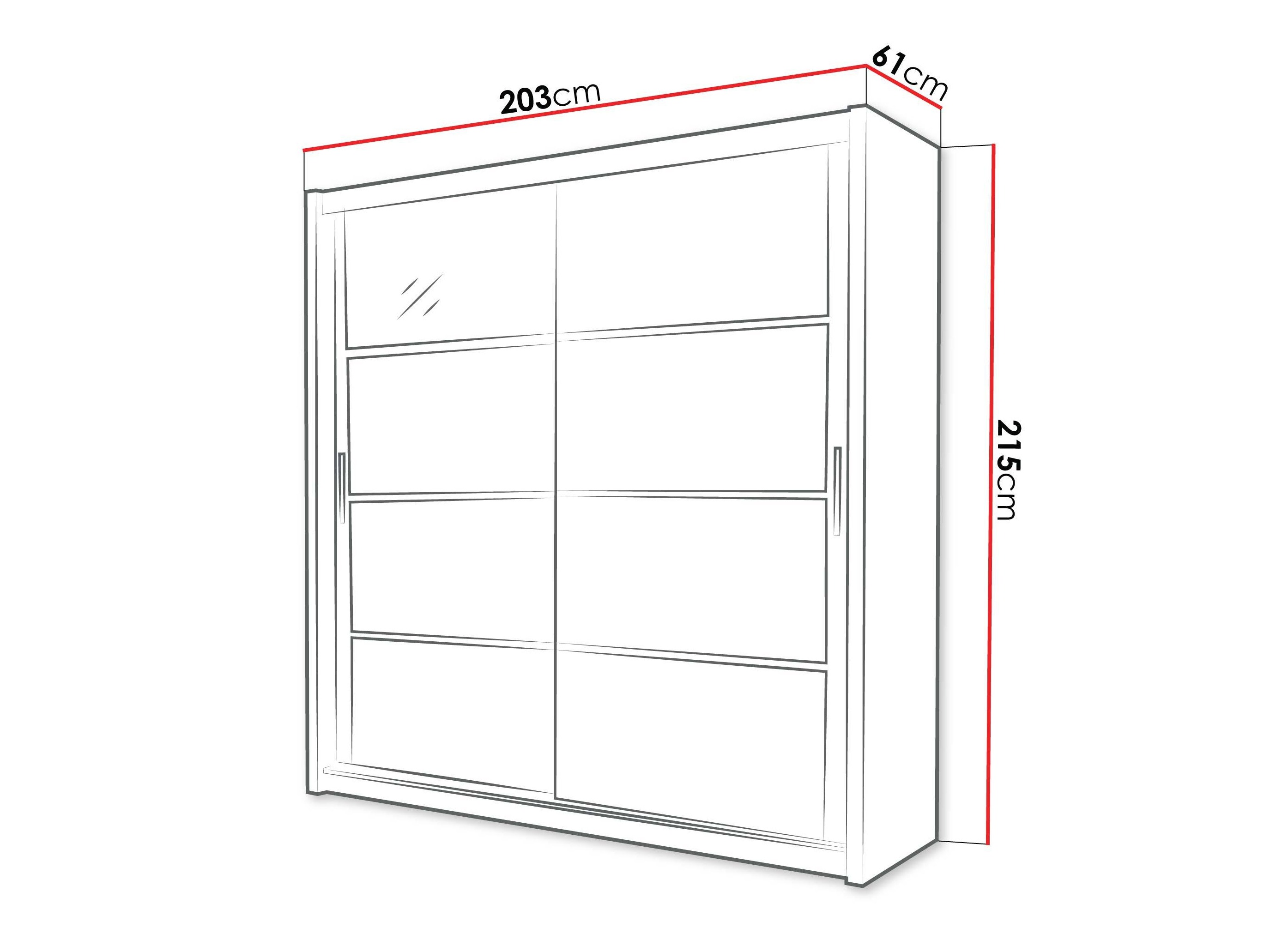 Kleiderschrank Honolulu 201 (Schwarz)