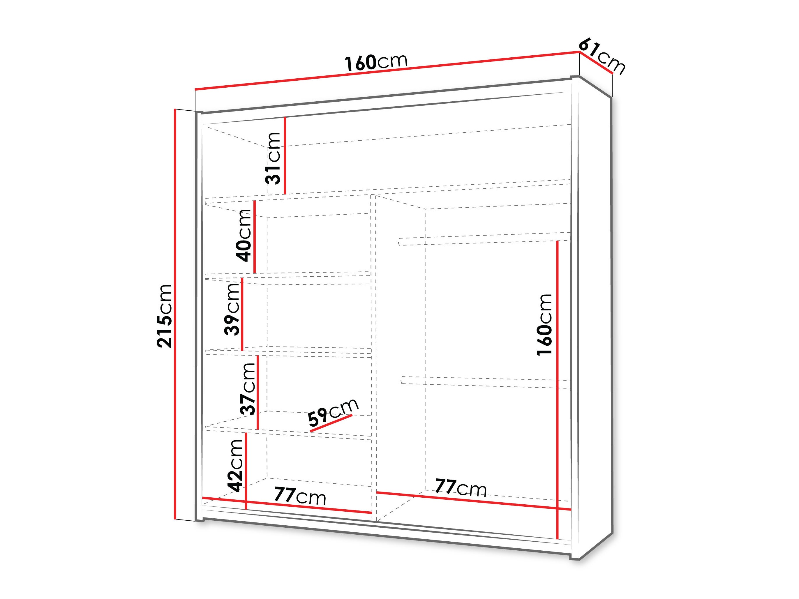Kleiderschrank Honolulu 236