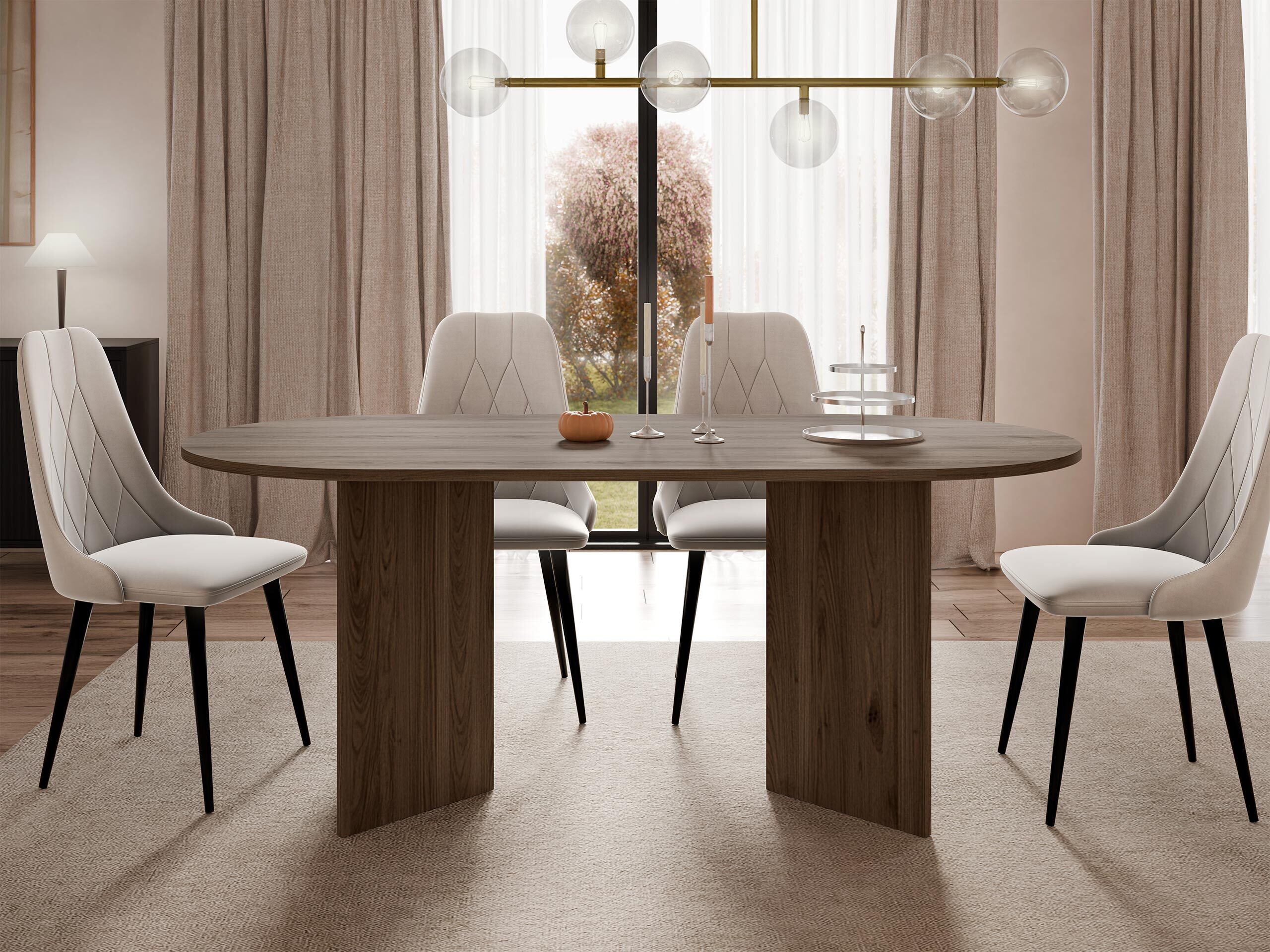 Tisch Comfivo Fungus (Walnussholzoptik)