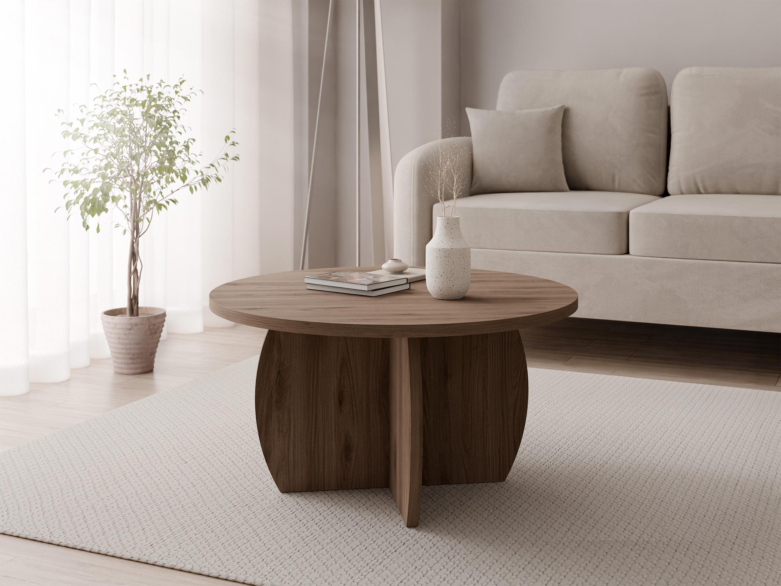 Couchtisch Comfivo Pagas (Walnussholzoptik)