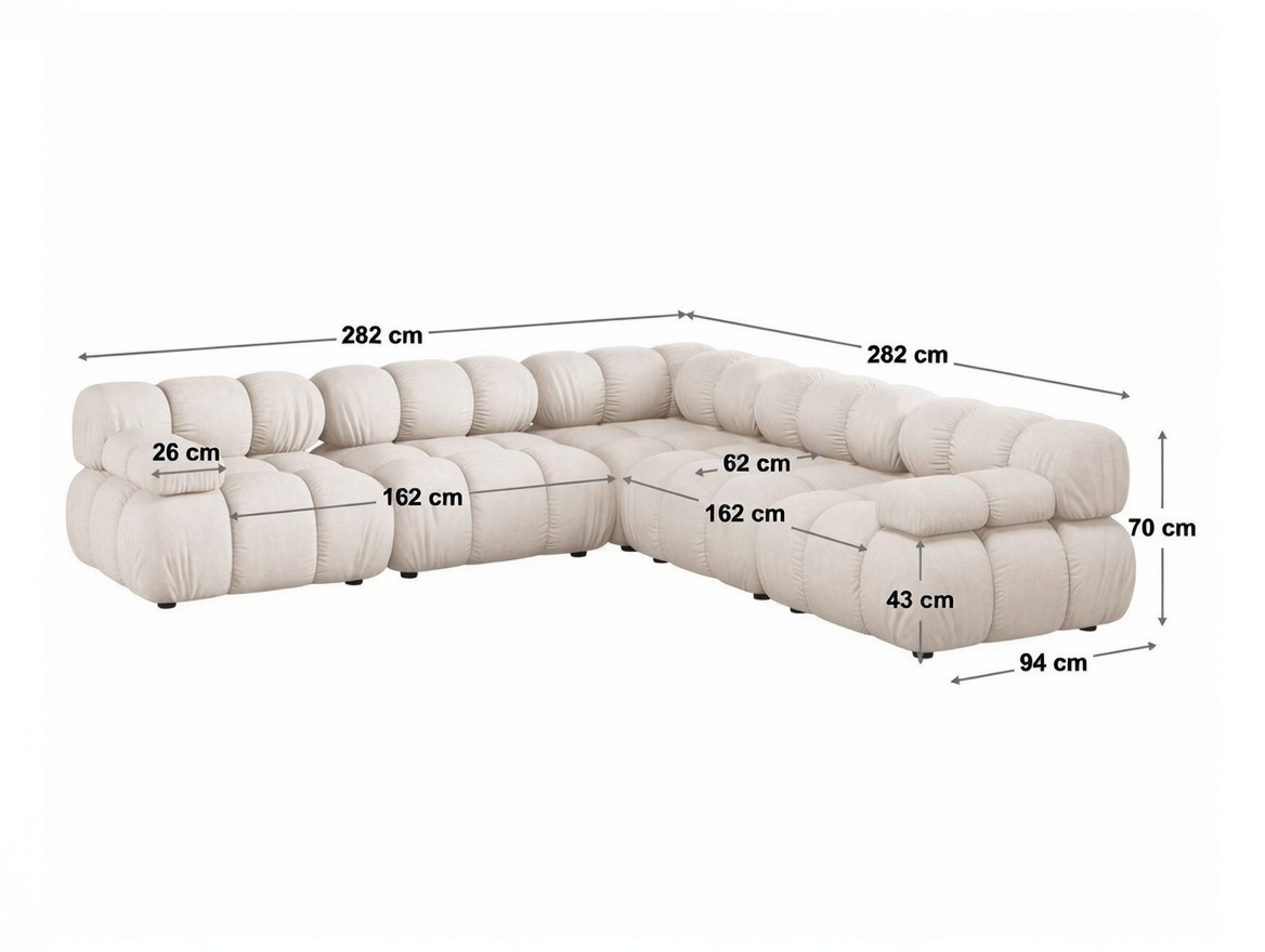 Modulares Ecksofa Caltenu 114 (Bluvel 13)