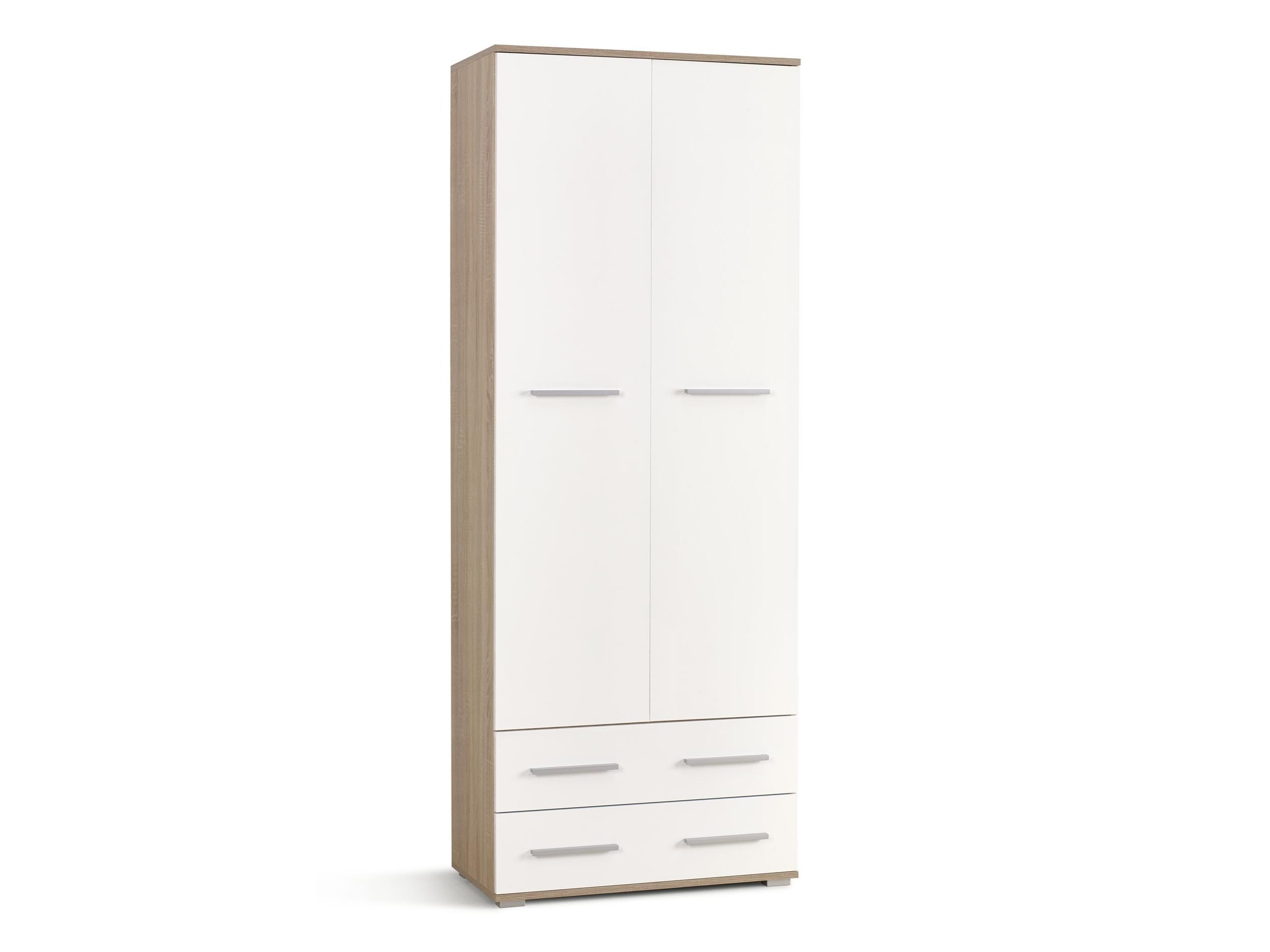 Regal Cirveso 107 (Sonoma Eichenholzoptik + Weiß glänzend)