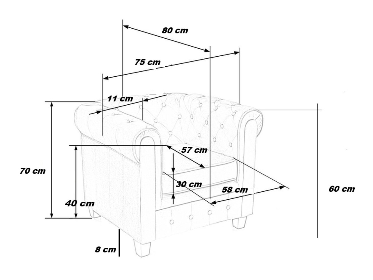 Sessel Houston 2092 (Cremefarben)