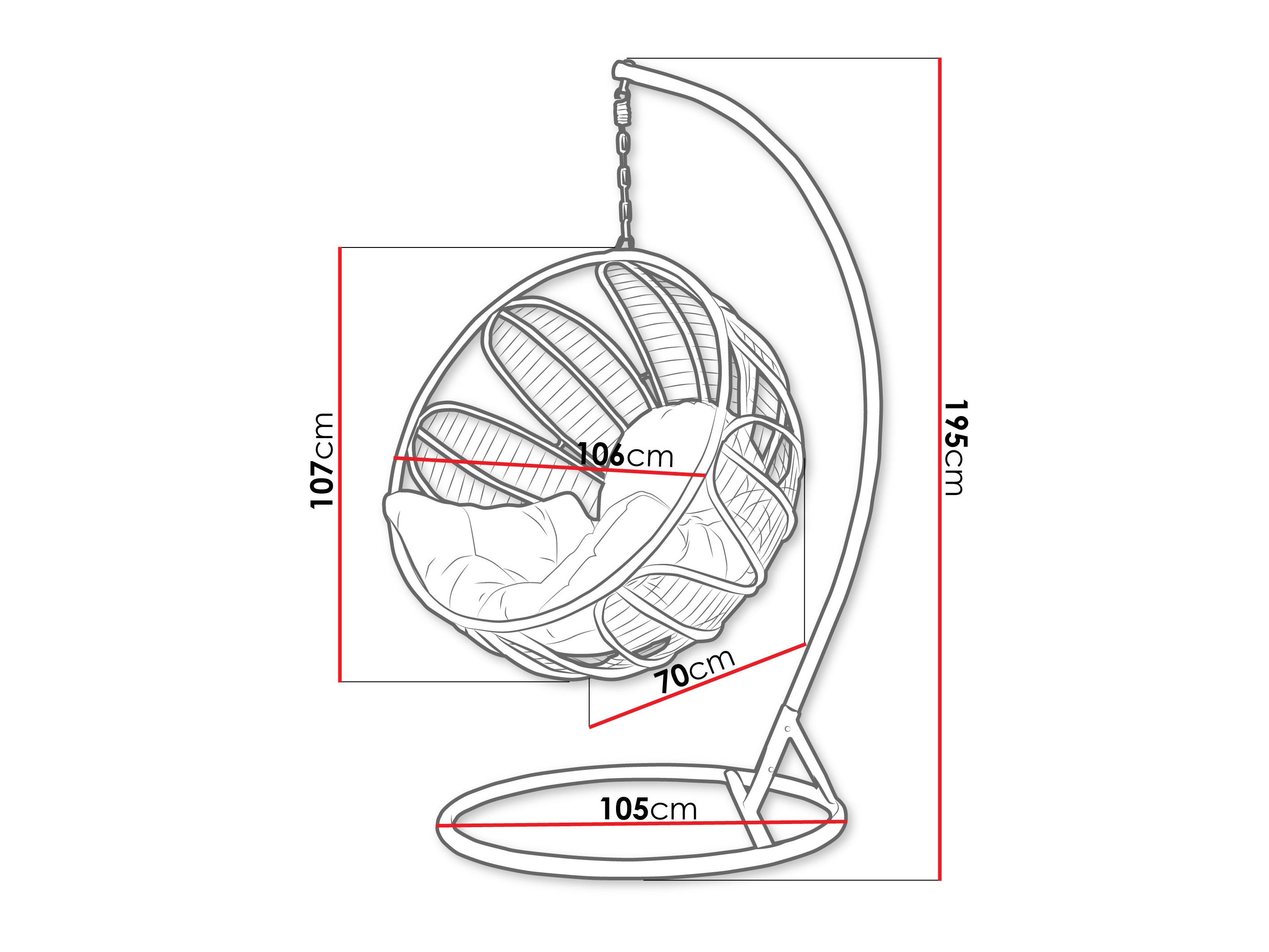 Hängesessel Comfivo Ingenium (Beige)