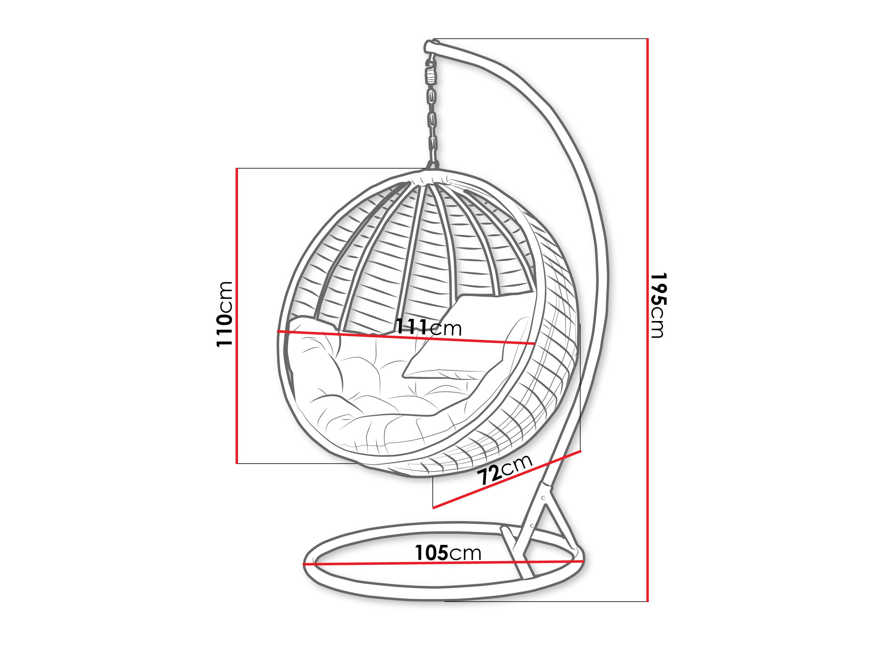 Hängesessel Comfivo Hederis