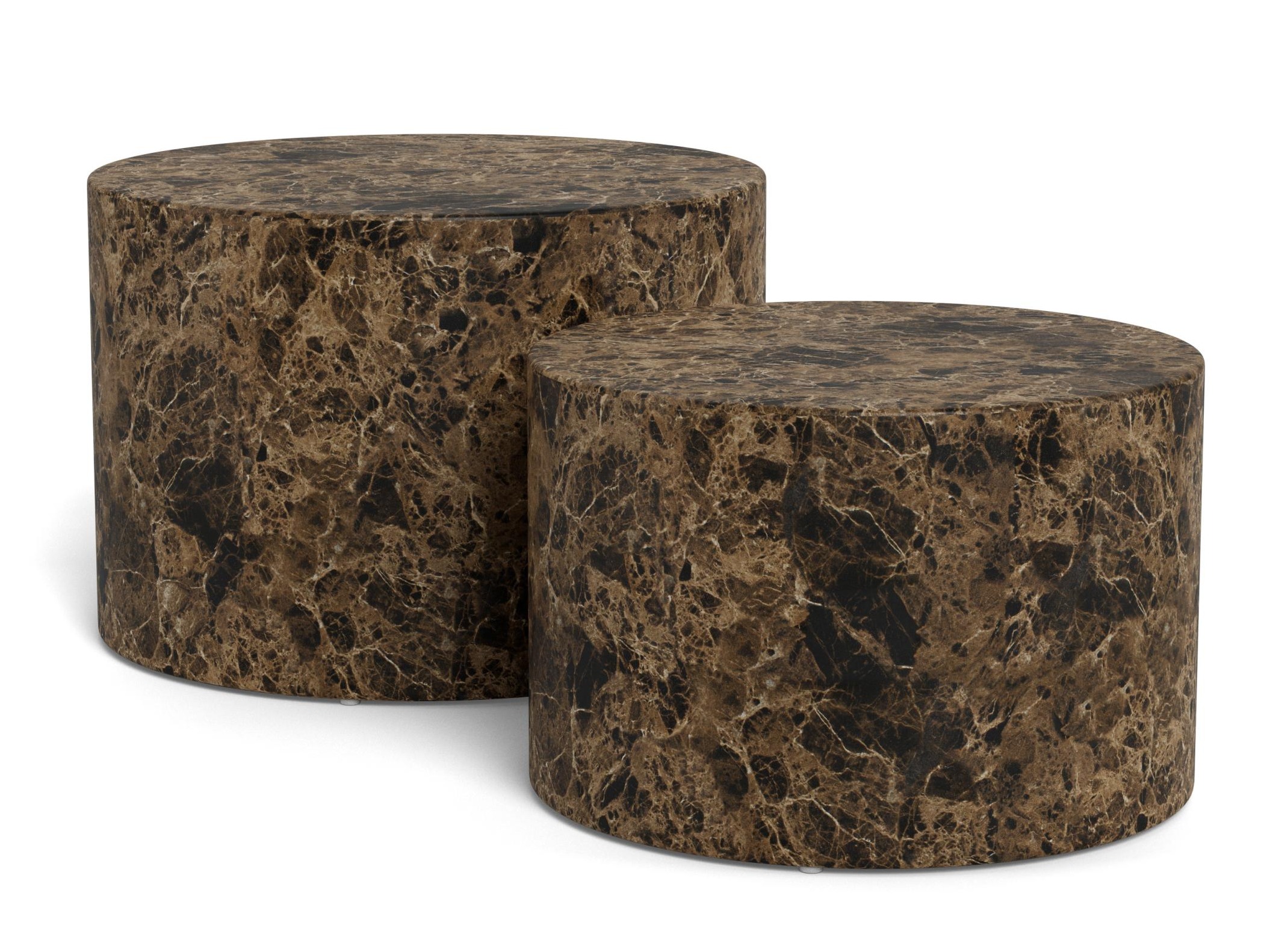 Couchtischset Norsica 800 (Brauner Marmor)