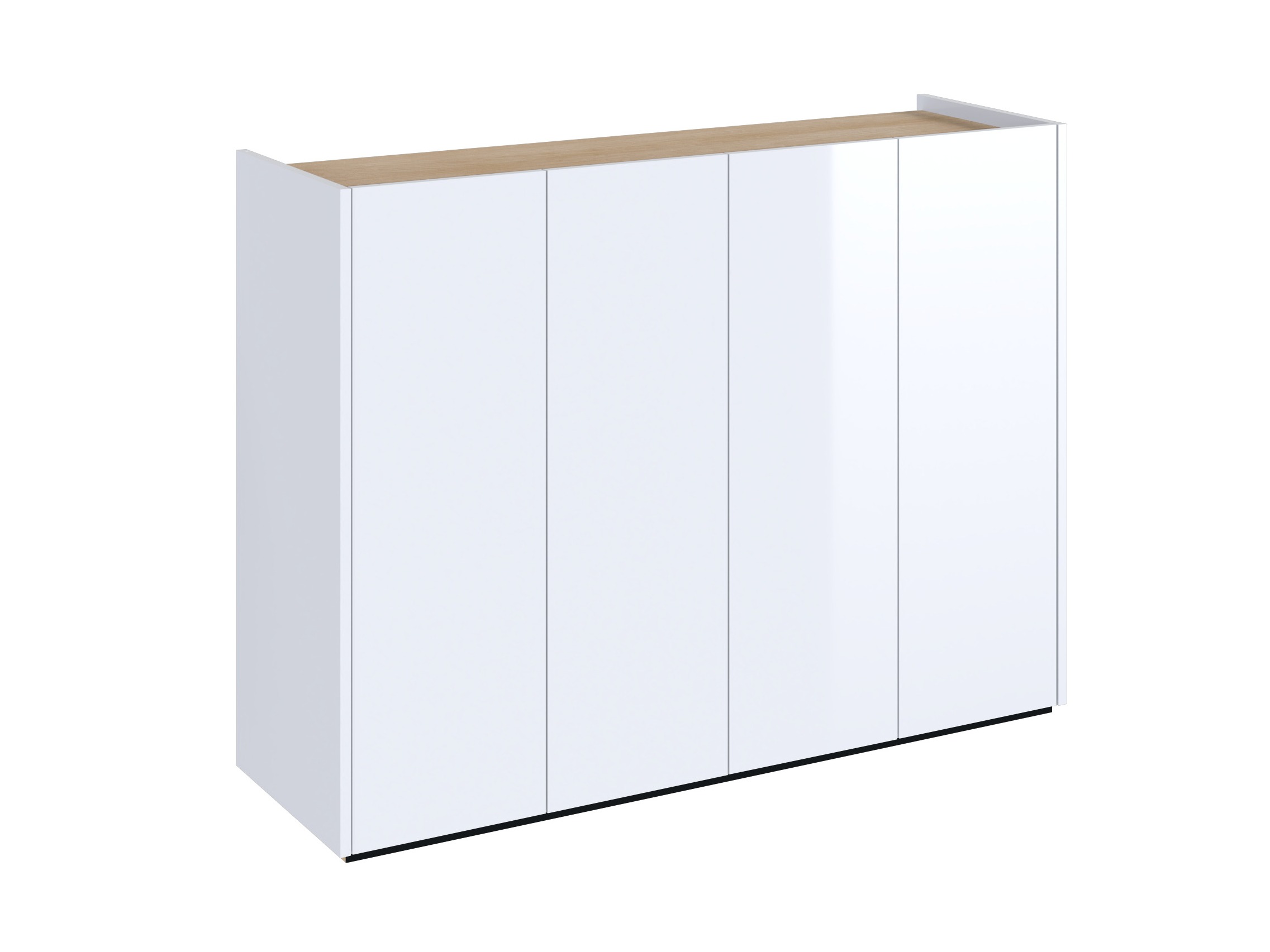 Sideboard Fresno 148 (Weiß glänzend)
