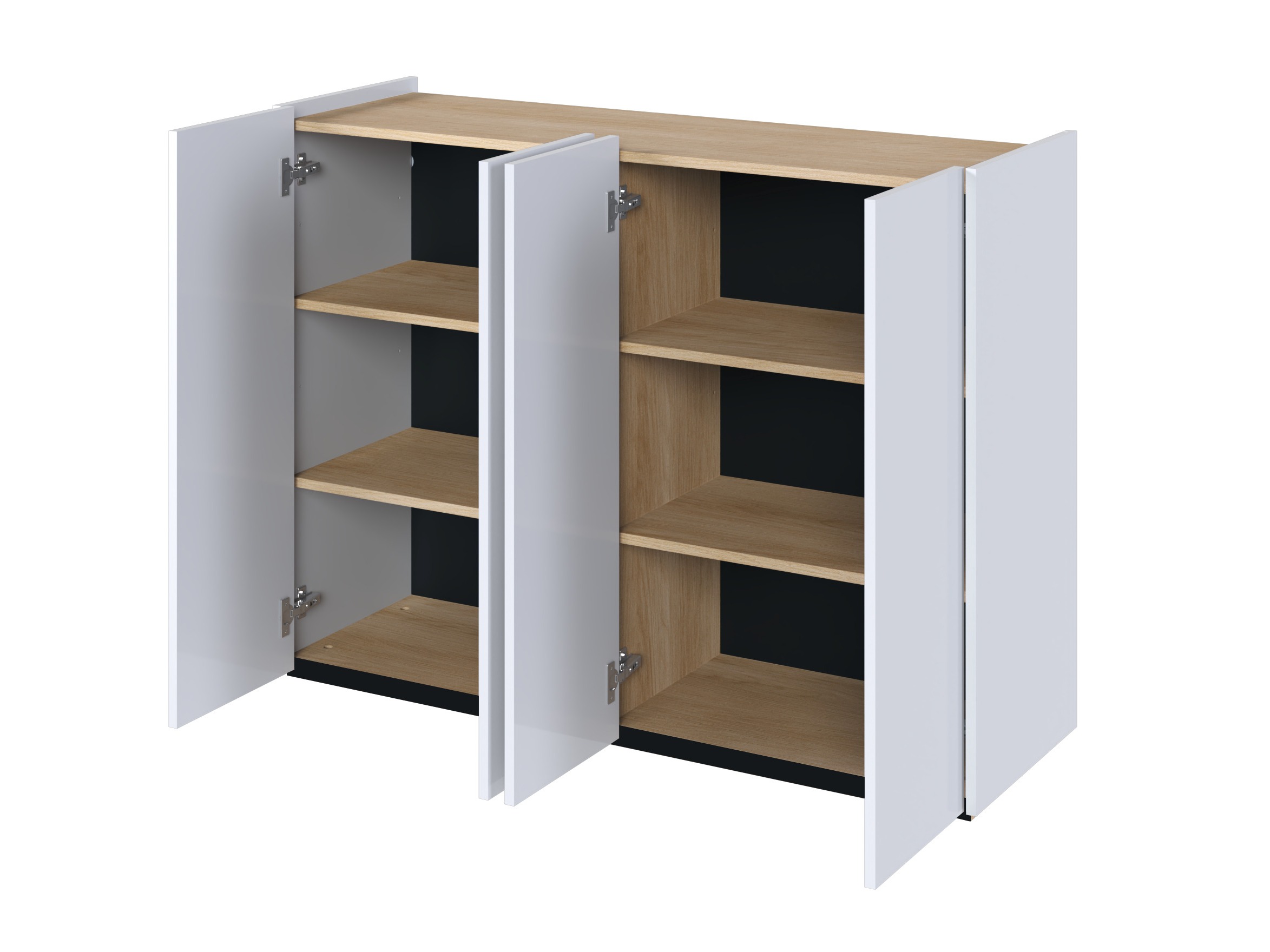 Sideboard Fresno 148 (Weiß glänzend)