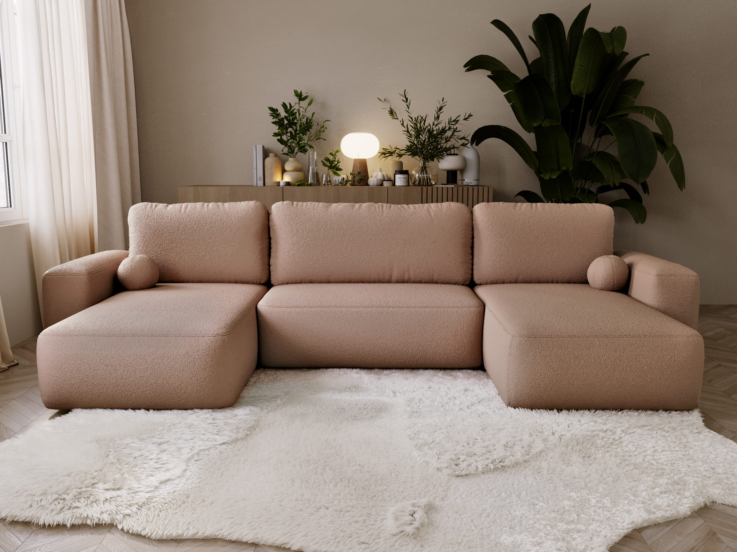Ecksofa TrendyNest Piscor (Coral 45)