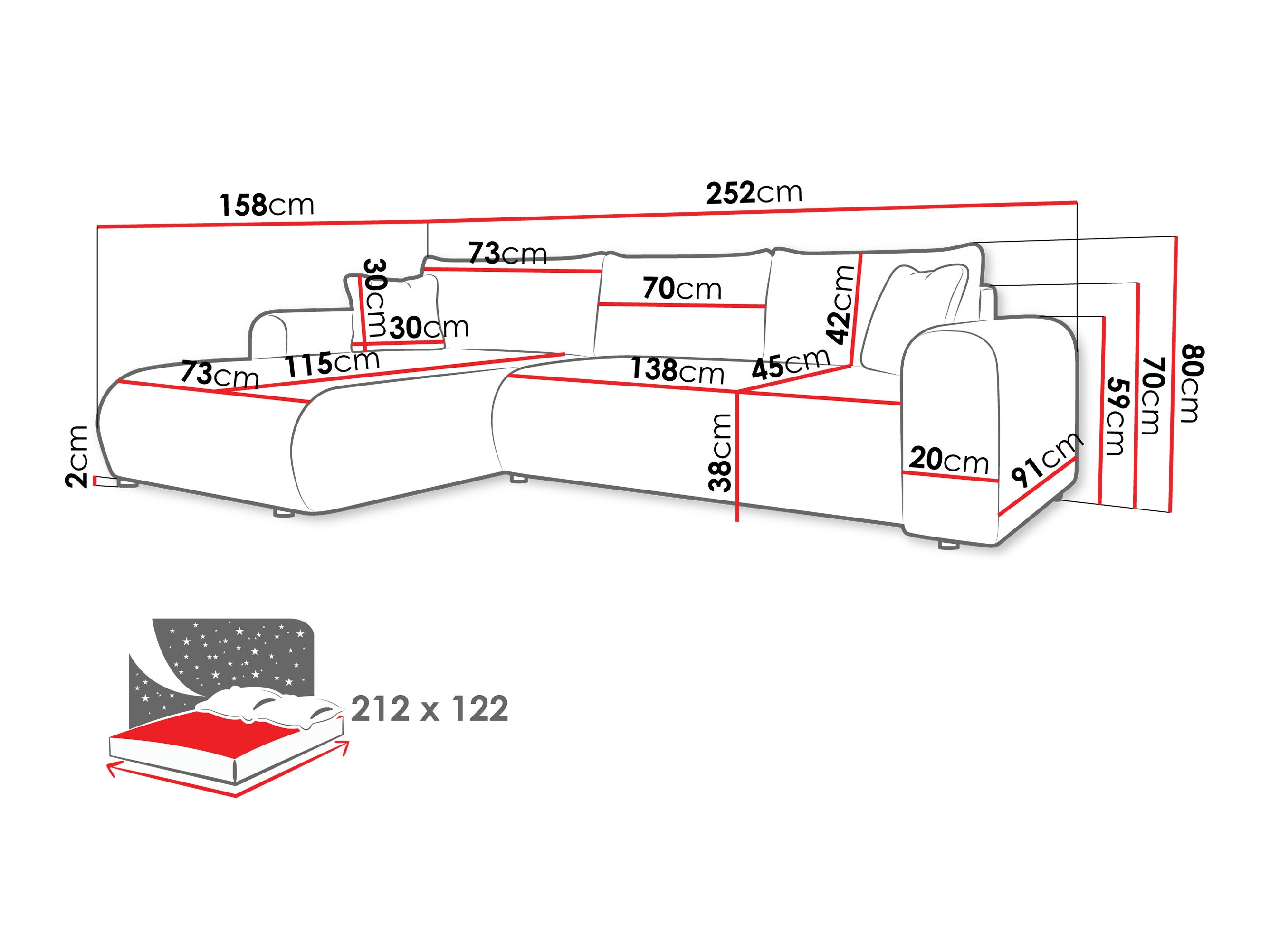 Ecksofa Comfivo Labor (Bella 40)