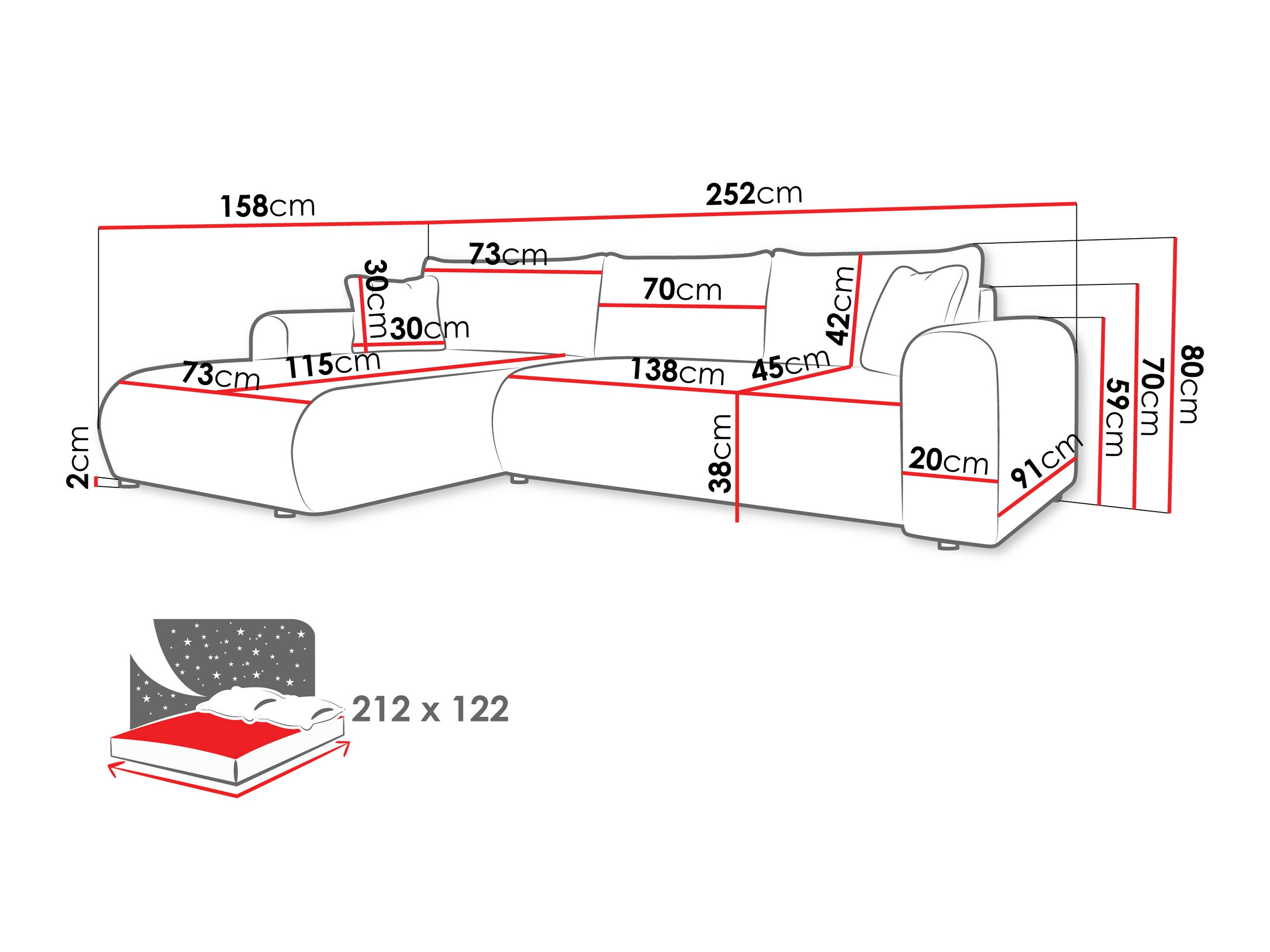 Ecksofa Comfivo Labor (Bella 65)