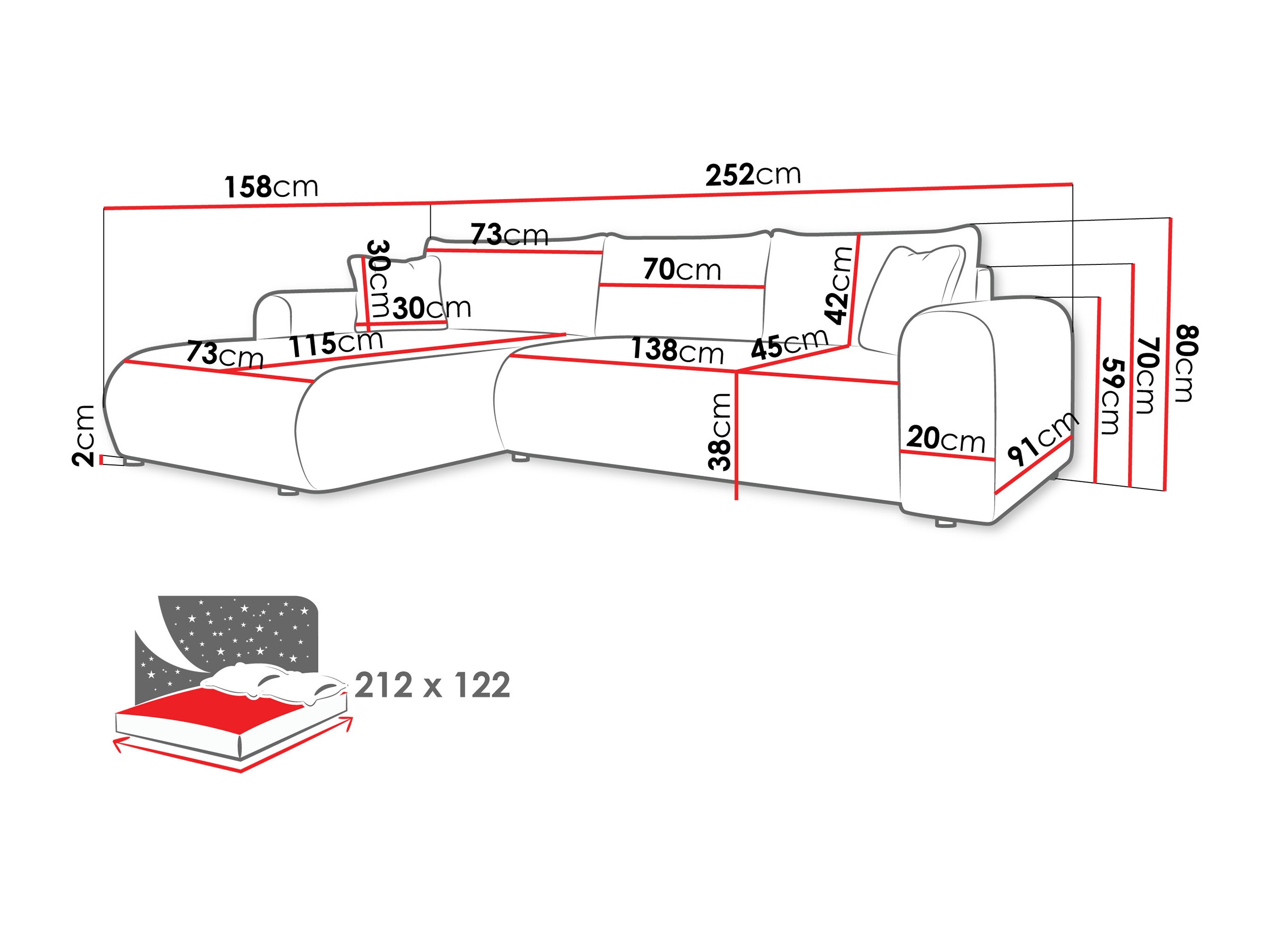 Ecksofa Comfivo Labor (Lambi 08)