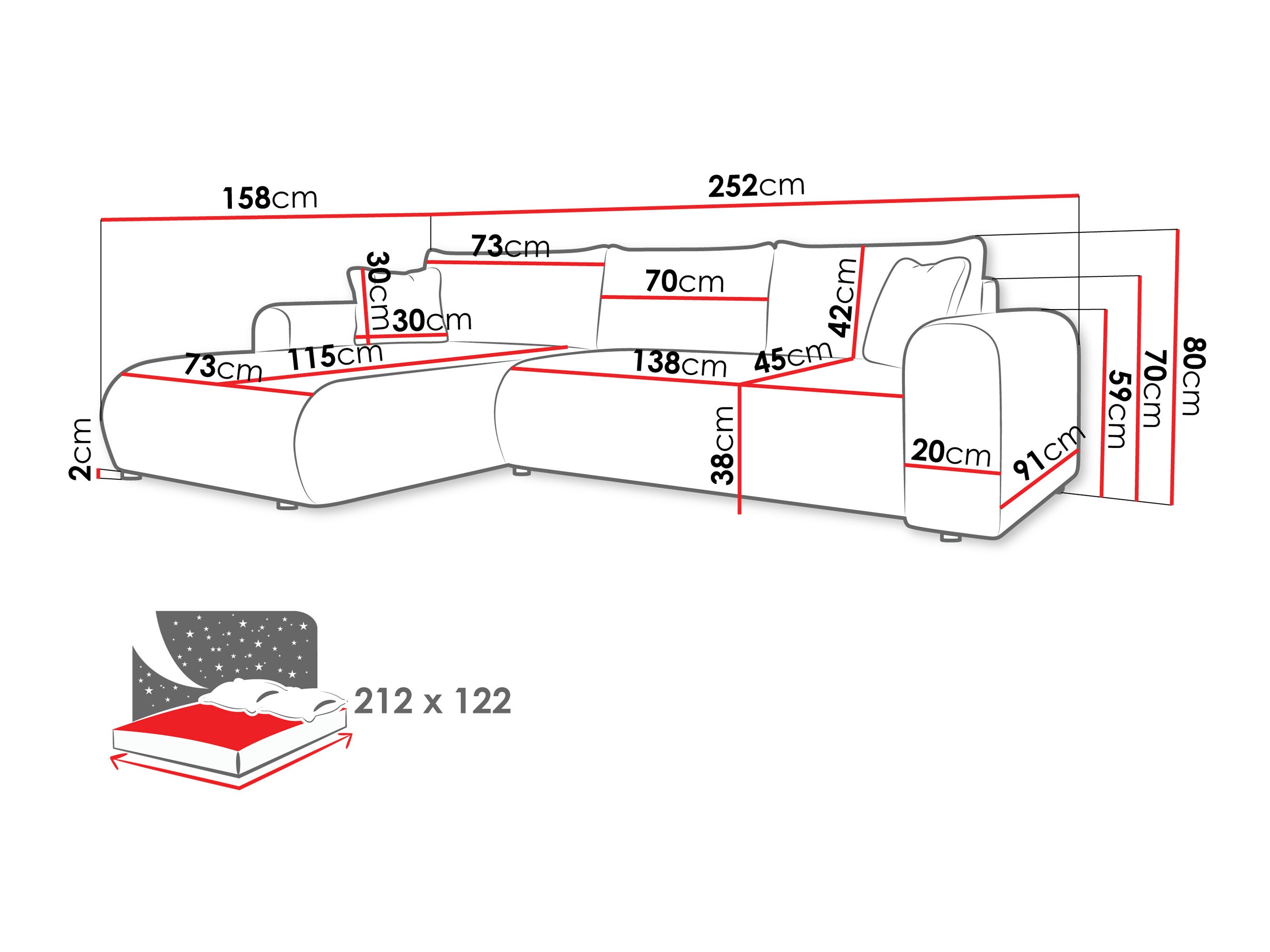 Ecksofa Comfivo Labor (Margo 227.09)
