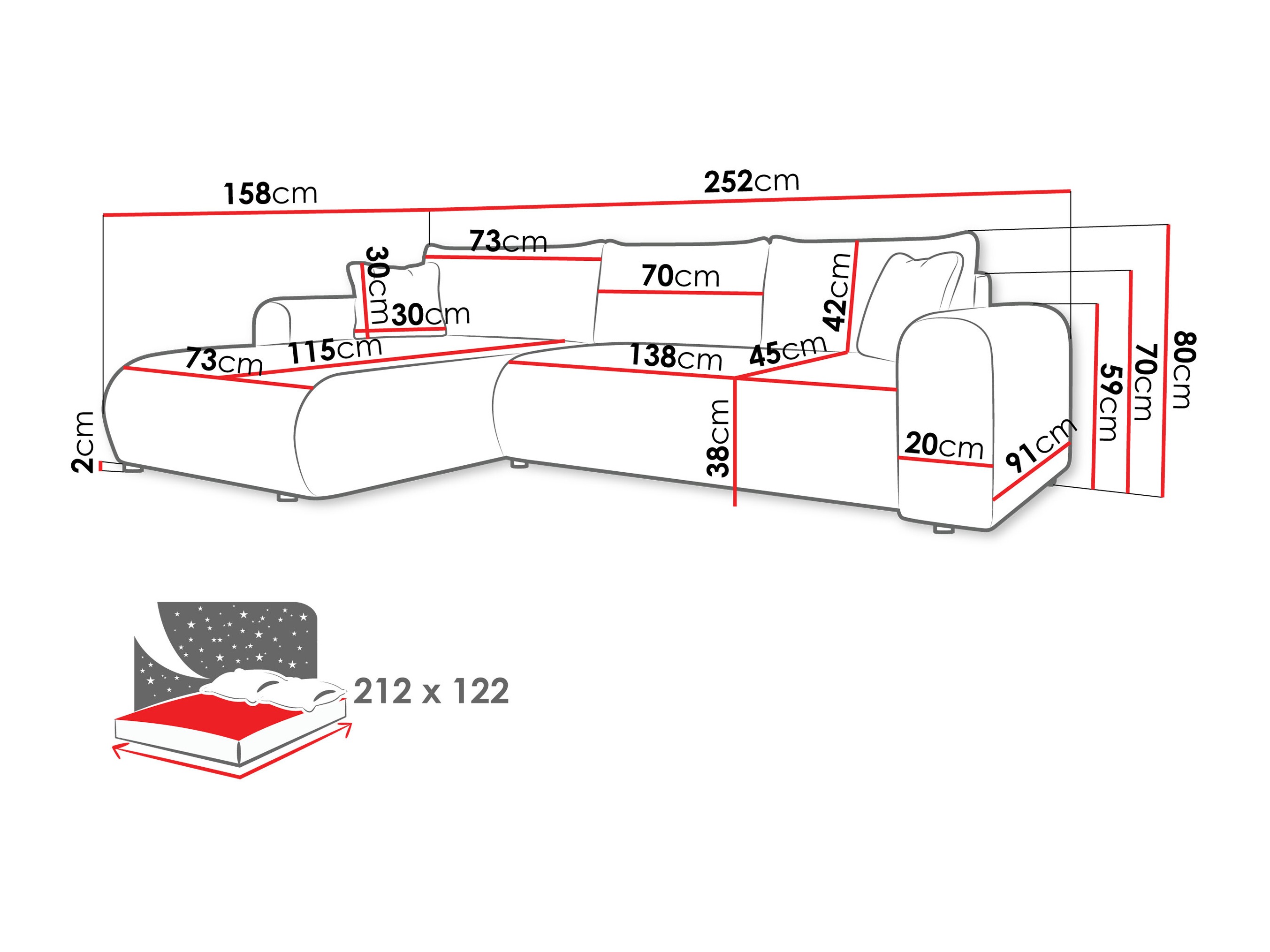 Ecksofa Comfivo Labor (Poso 100)