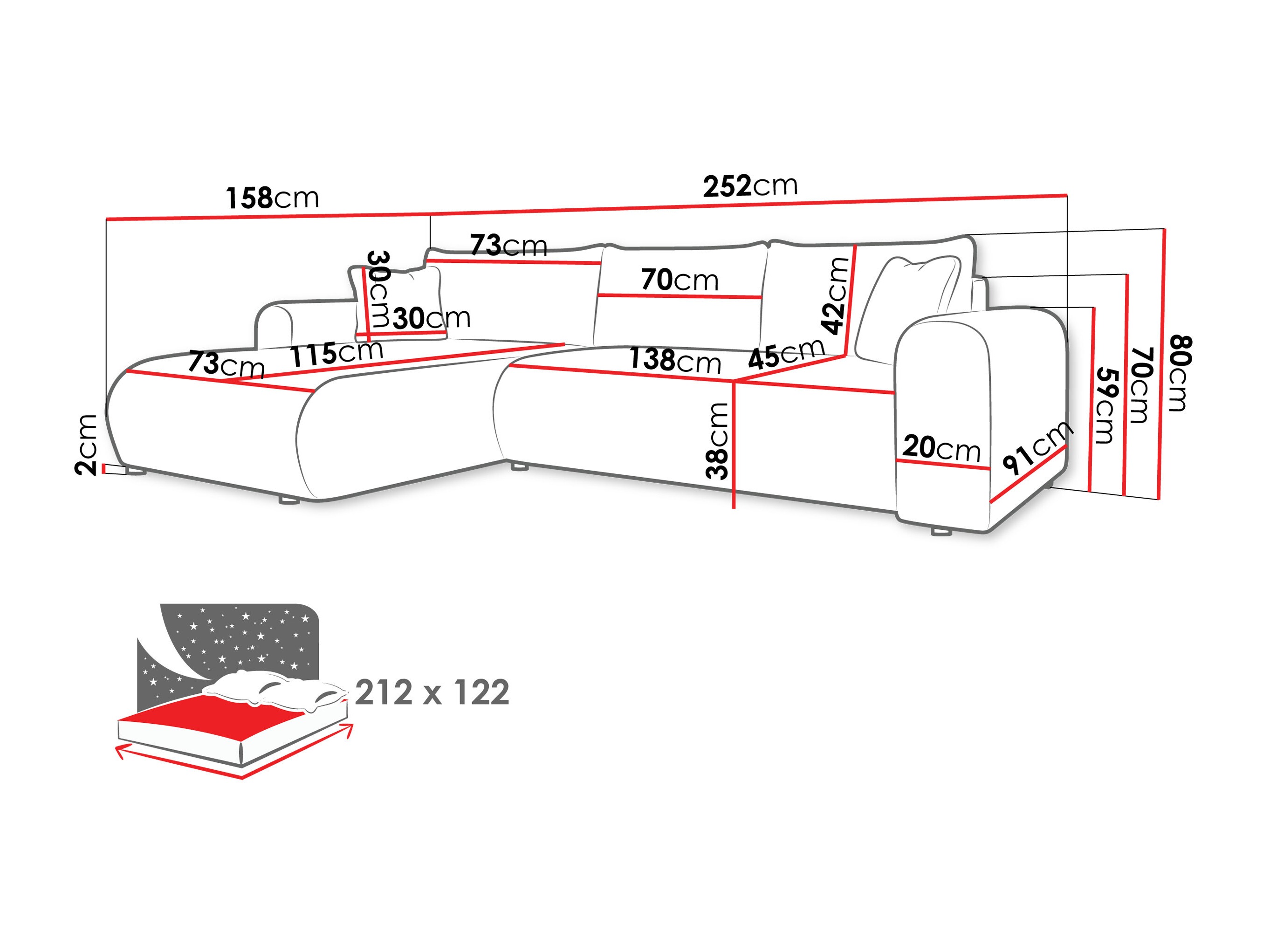 Ecksofa Comfivo Labor (Poso 110)