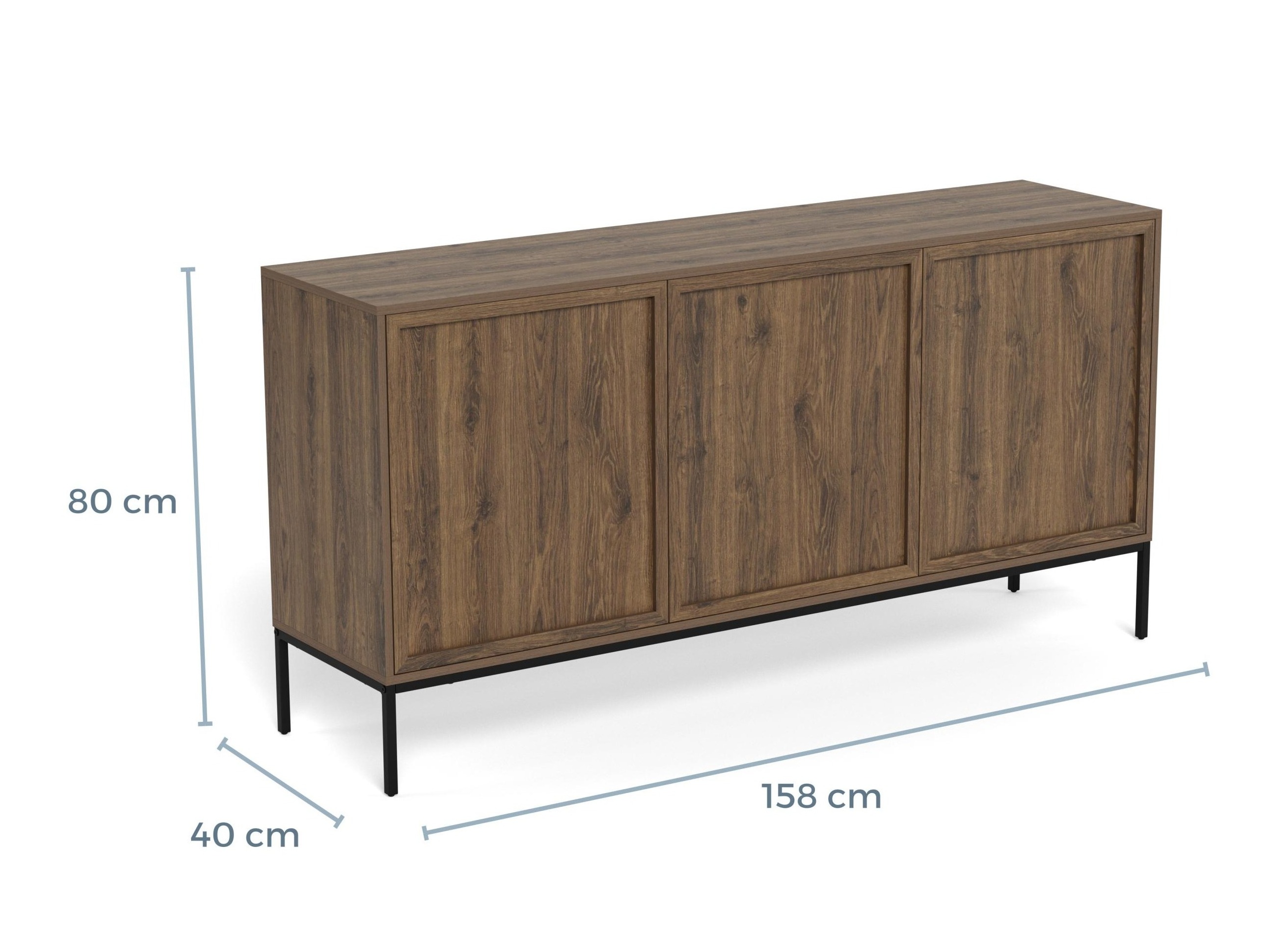 Sideboard Norsica 1051 (Eichenholzoptik dunkel)
