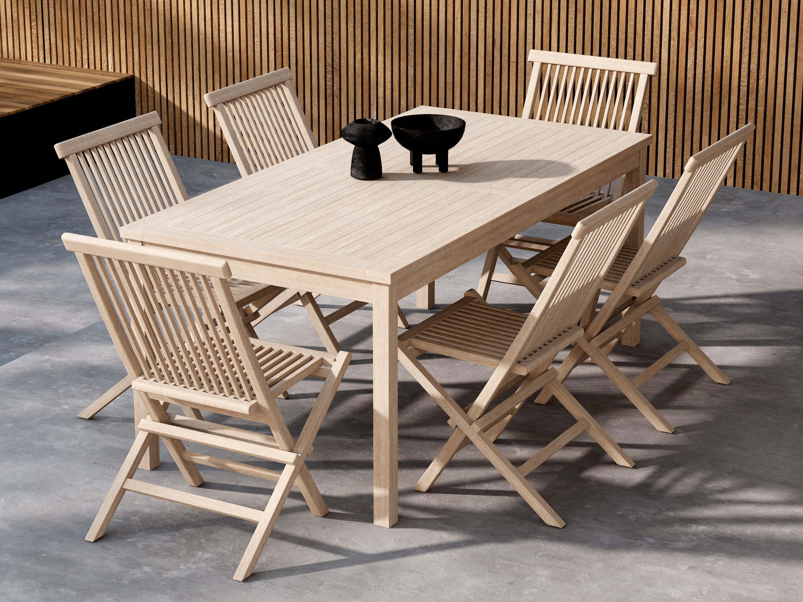 Tisch und Stühle Nunova 144 (Helles Holz)