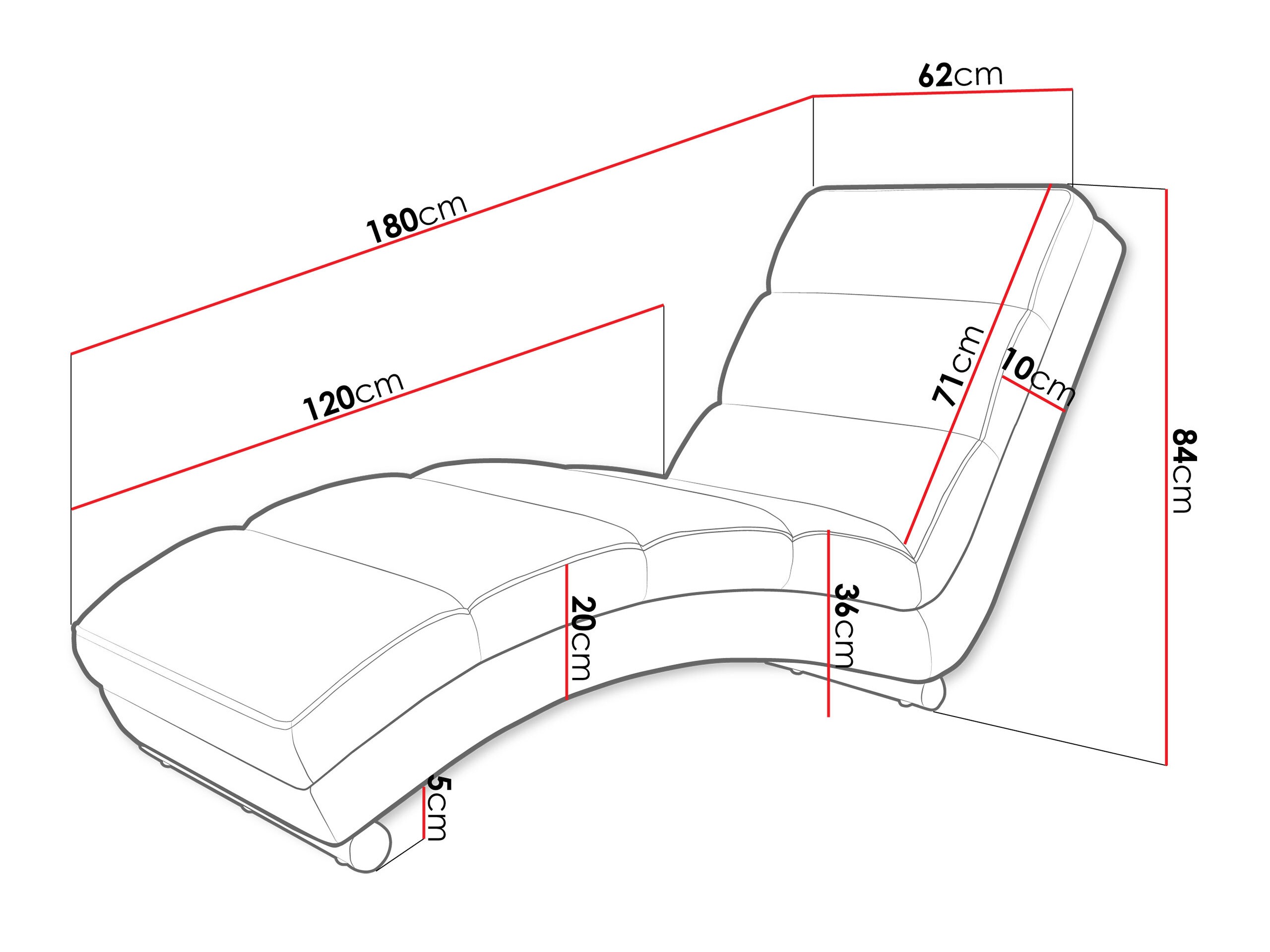 Chaiselongue Comfivo  Pirum (Soft 011 + Lawa 07)