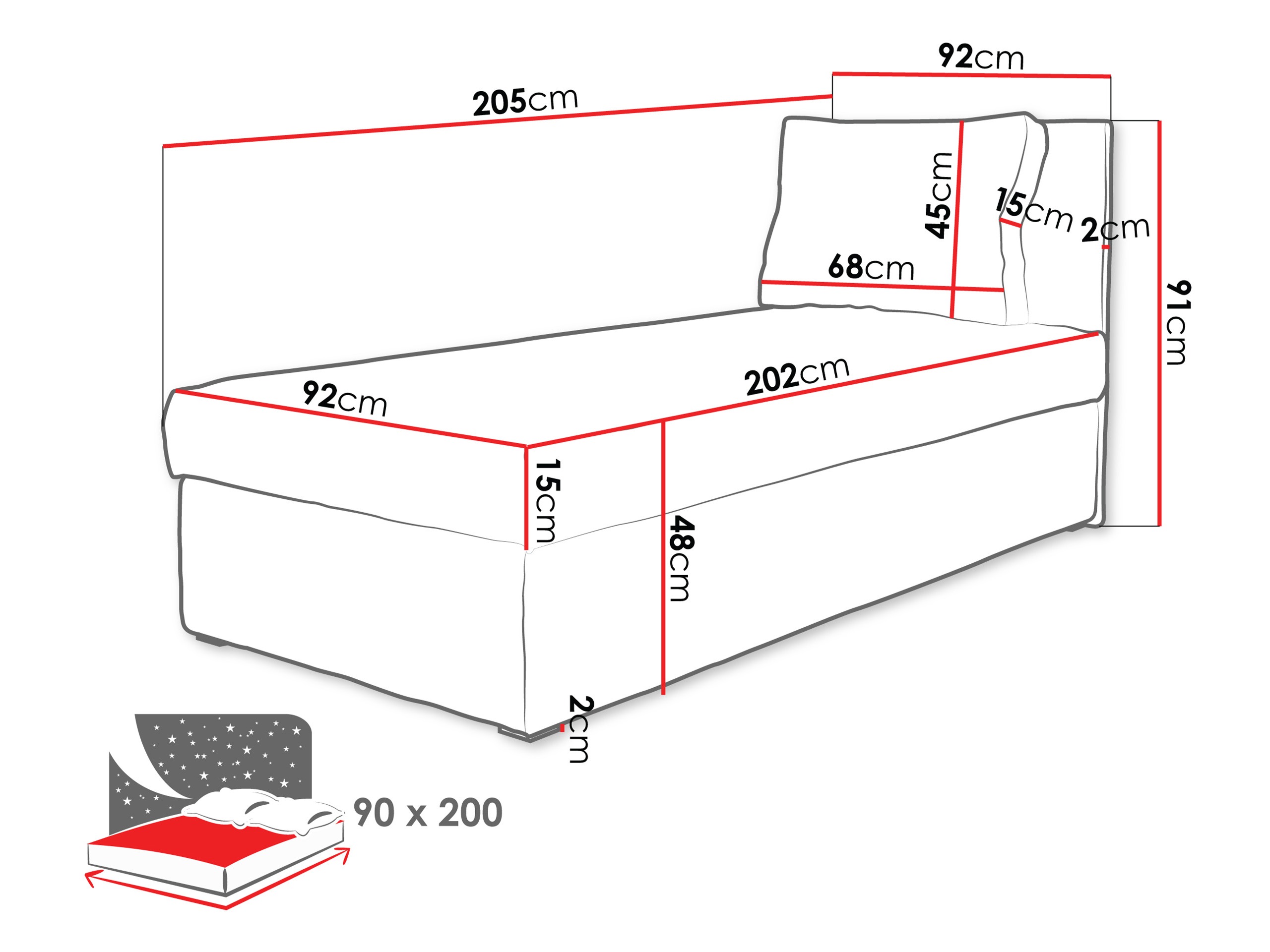 Bett Layton 100 (Poso 100)