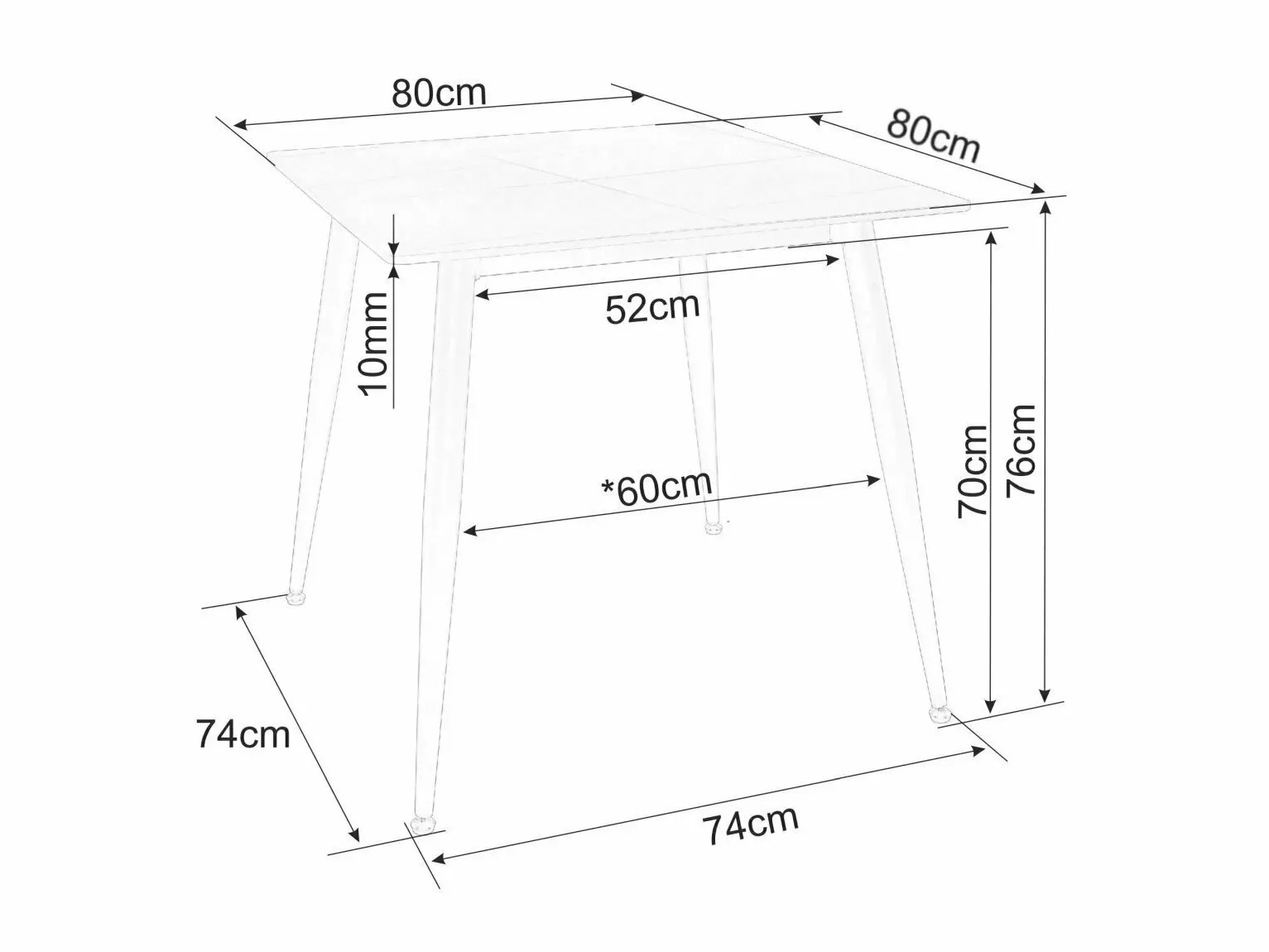 Tisch Detroit 876 (Weißer Marmor)