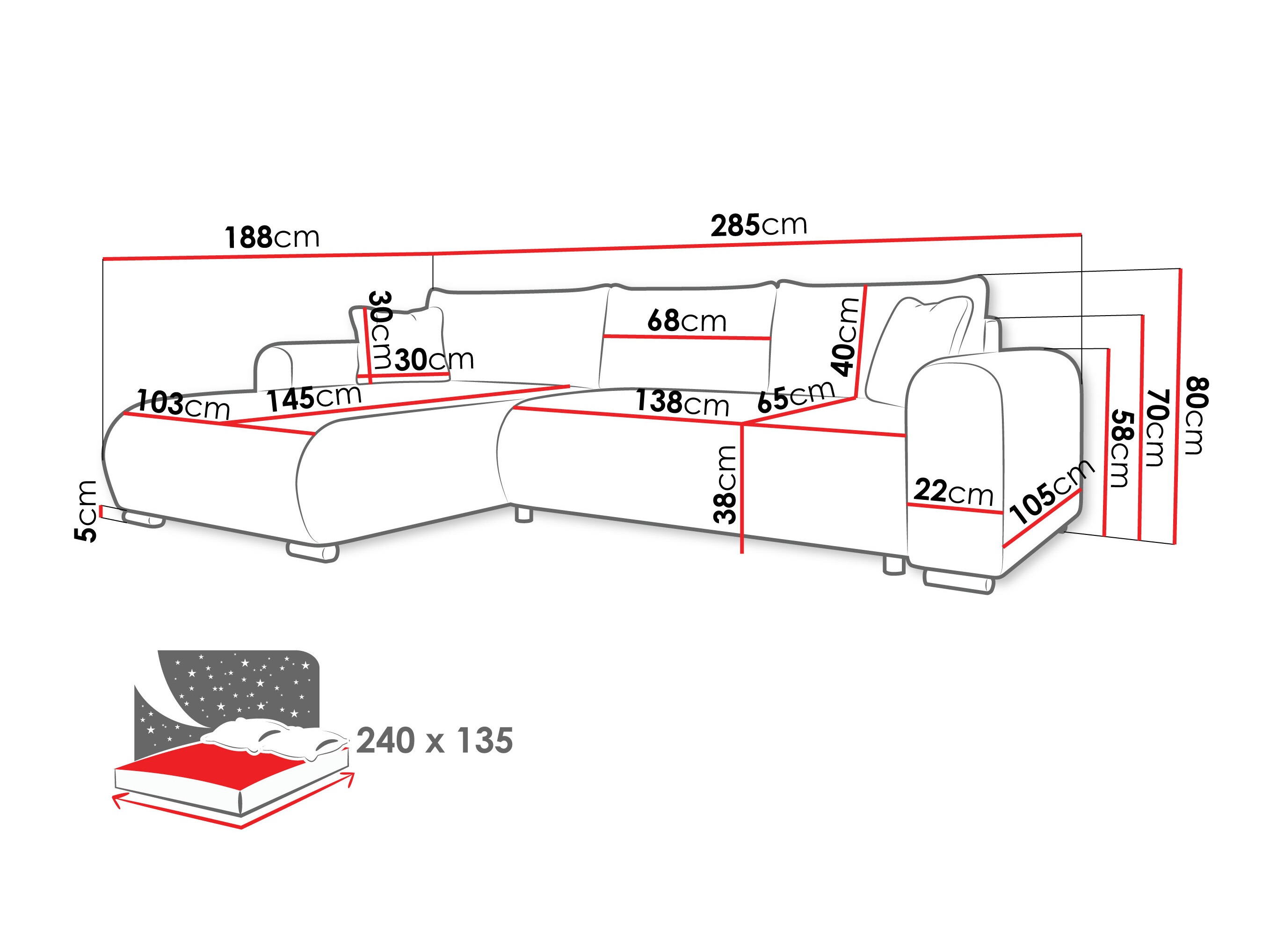 Ecksofa Comfivo Consors (Poso 110)