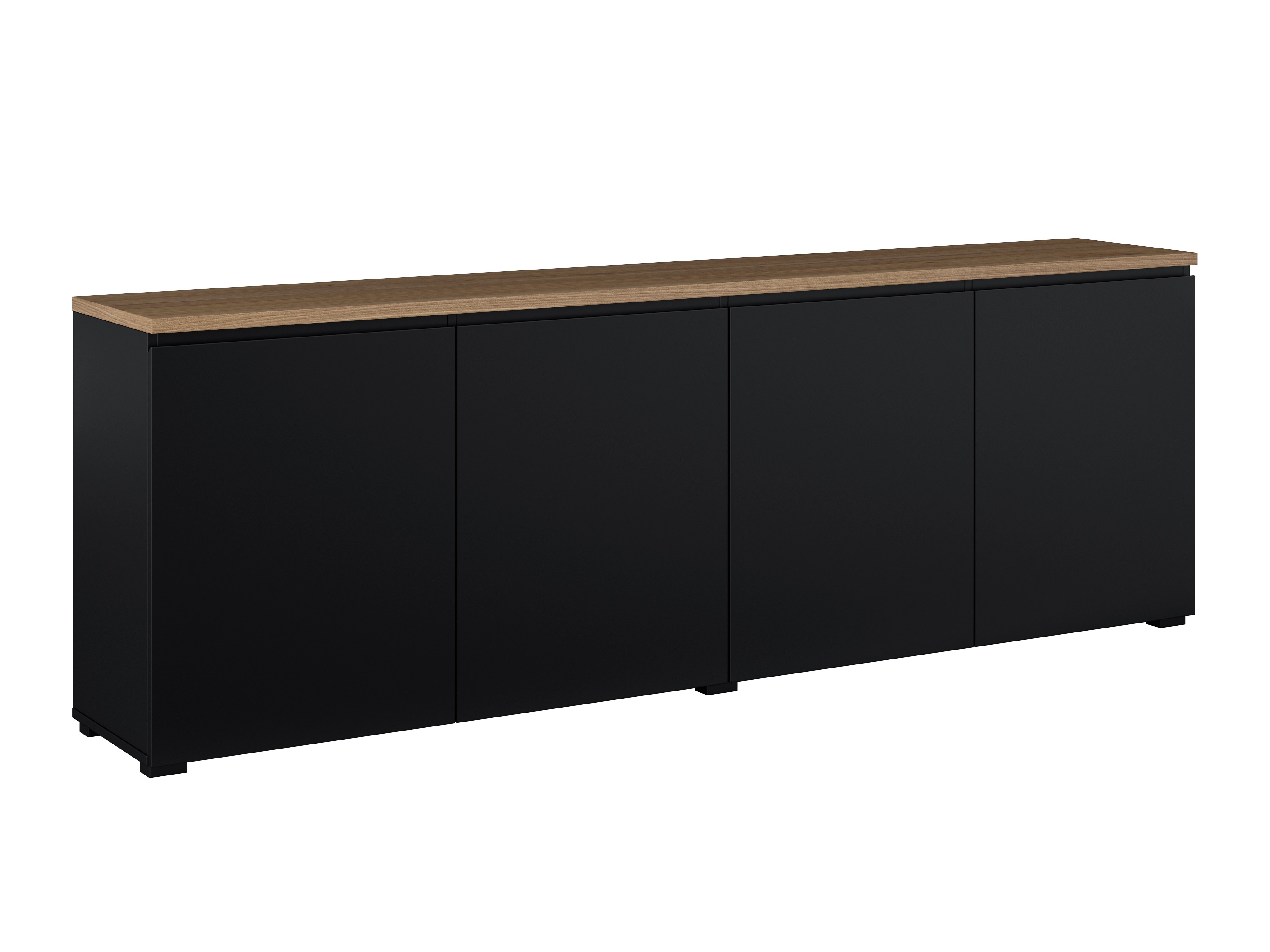 Sideboard Baletu 105 (Schwarz + Eichenholzoptik)