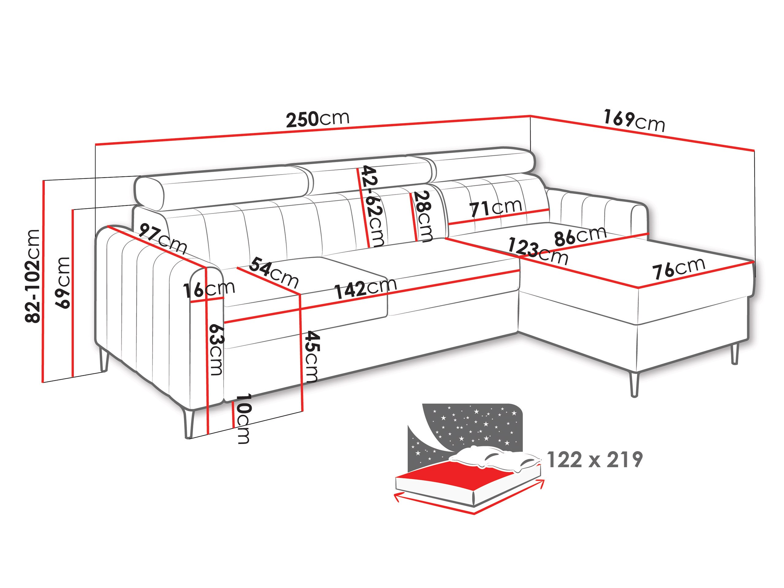Ecksofa Stonecrest 111 (Cruz 35)