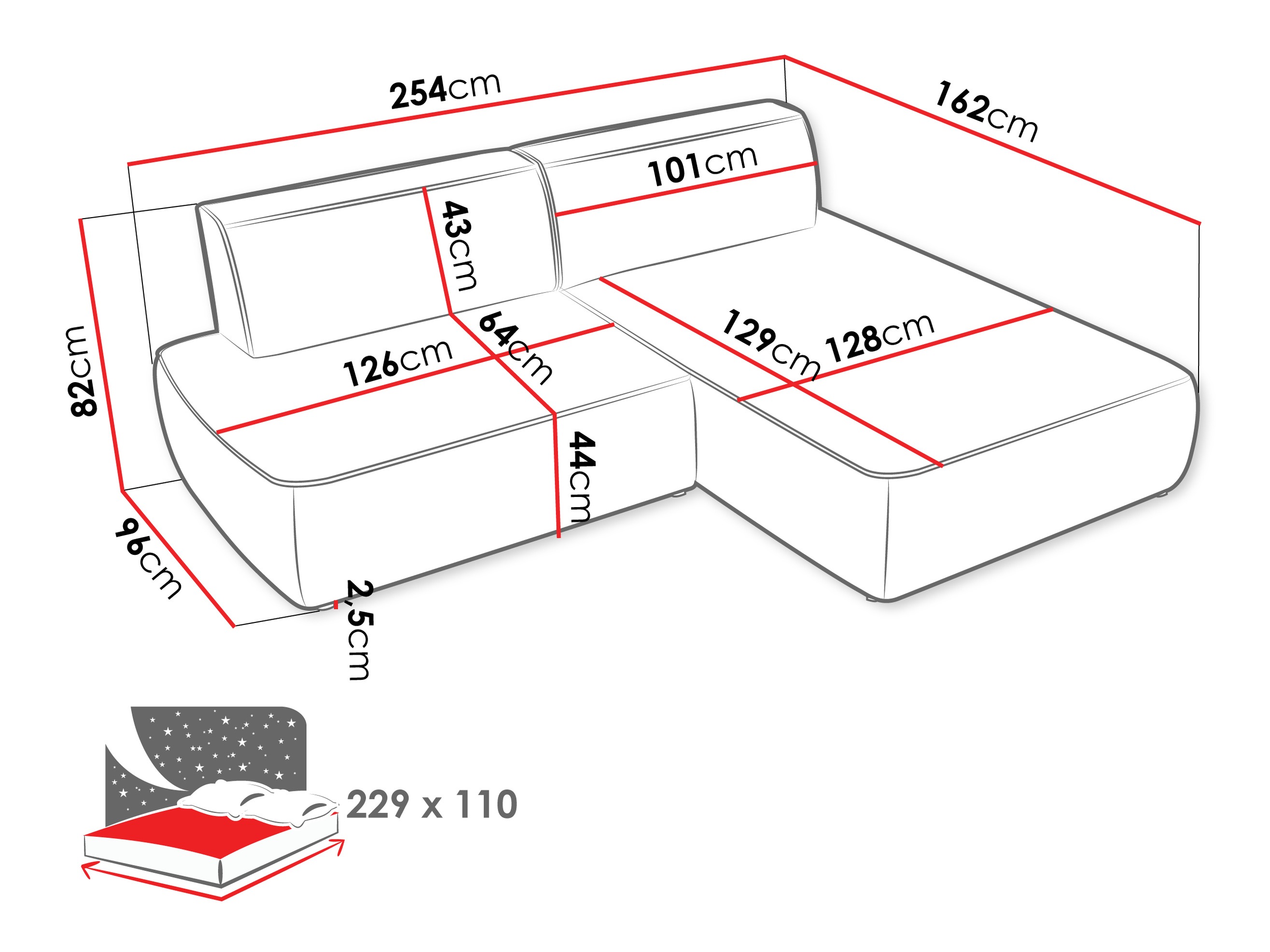 Ecksofa Comfivo Soror (Velo 621)