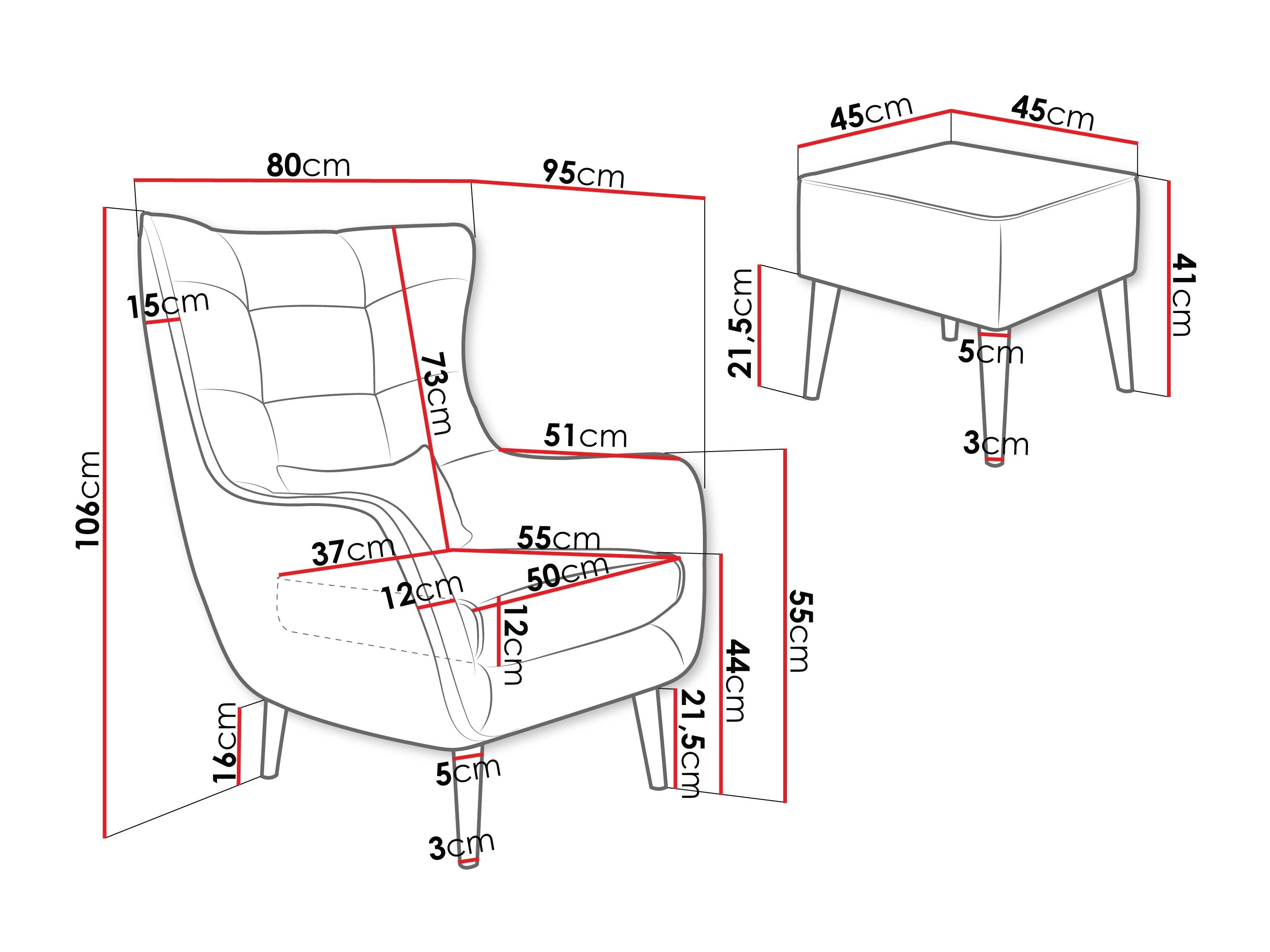 Sessel Comfivo Ulmus VII (Lambi 06)