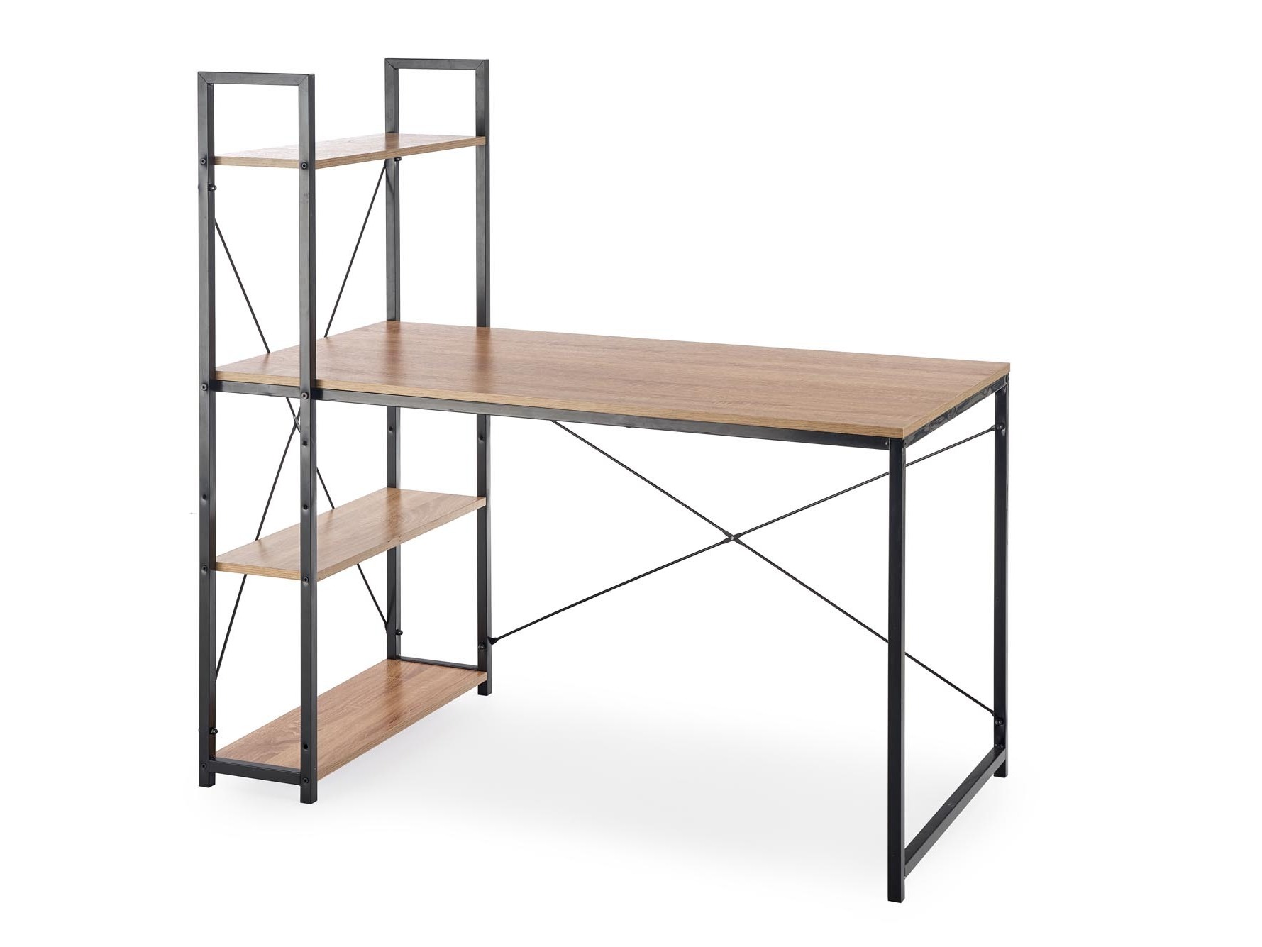 Bürotisch Houston 1888 (Sonoma Eichenholzoptik + Schwarz)