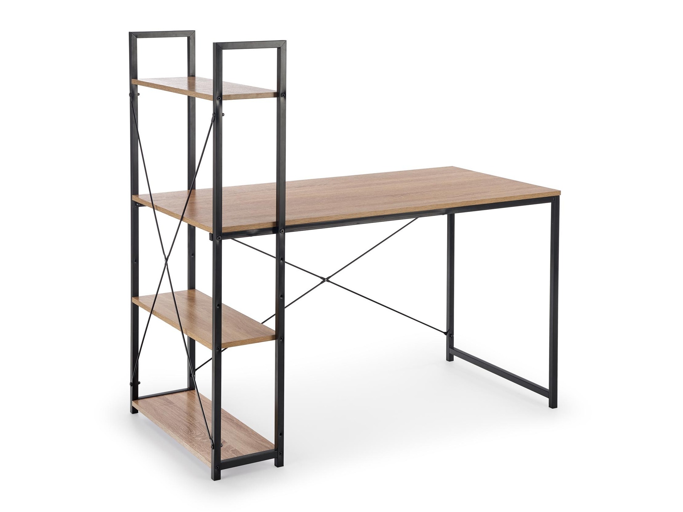 Bürotisch Houston 1888 (Sonoma Eichenholzoptik + Schwarz)