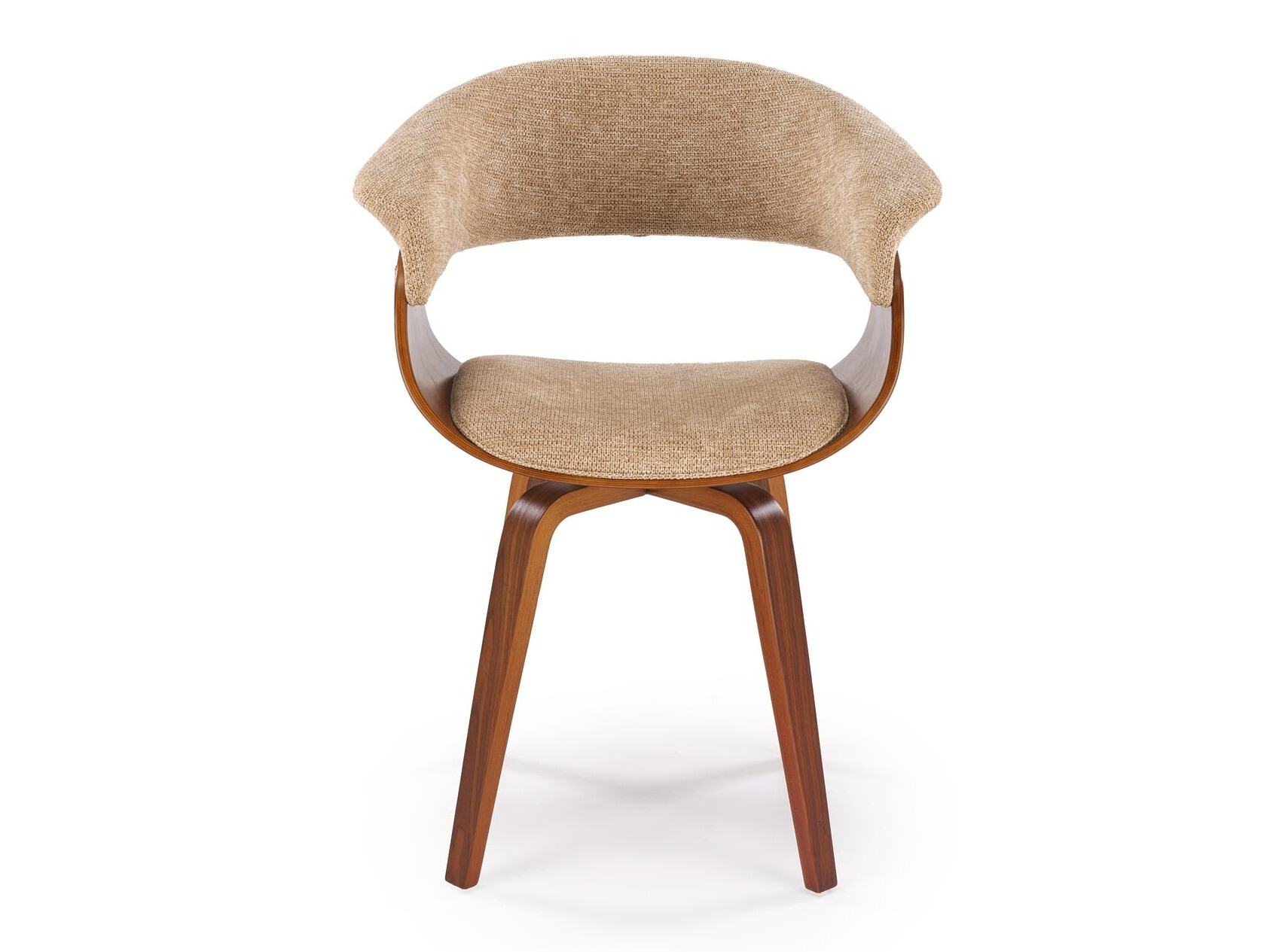 Stuhl Houston 1597 (Beige + Walnussholzoptik)