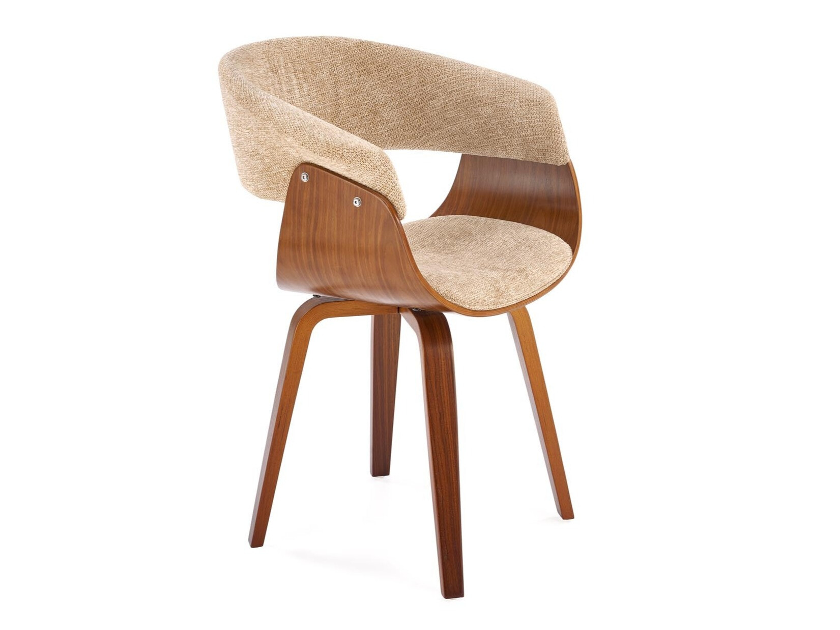 Stuhl Houston 1597 (Beige + Walnussholzoptik)