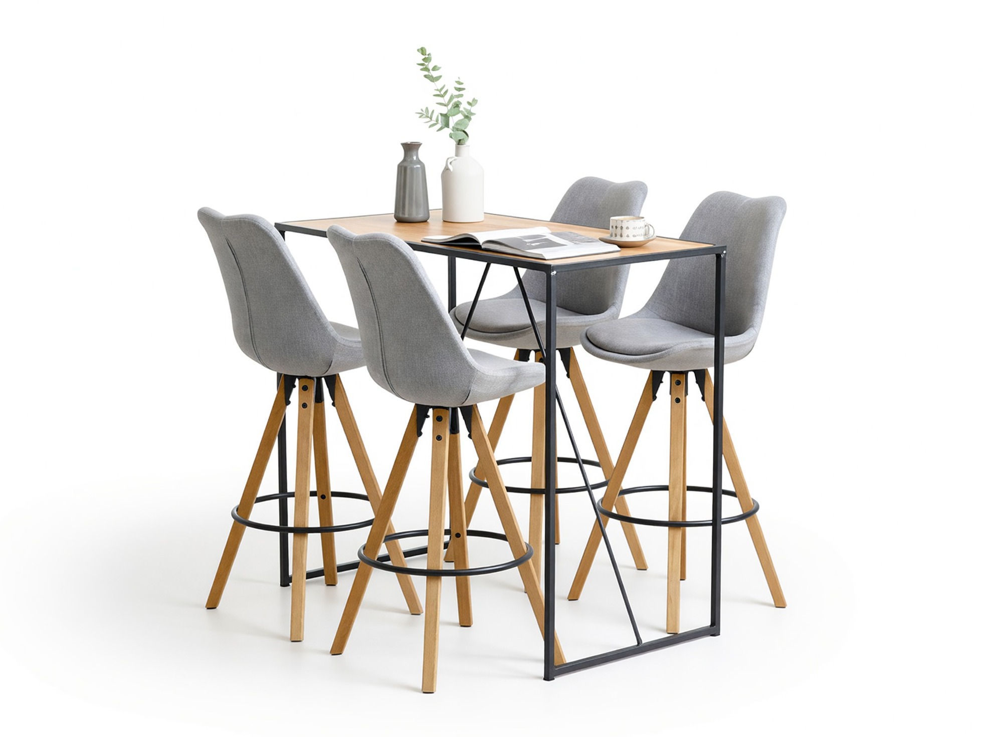 Essgruppe Norsica 517 (Grau + Helles Holz)