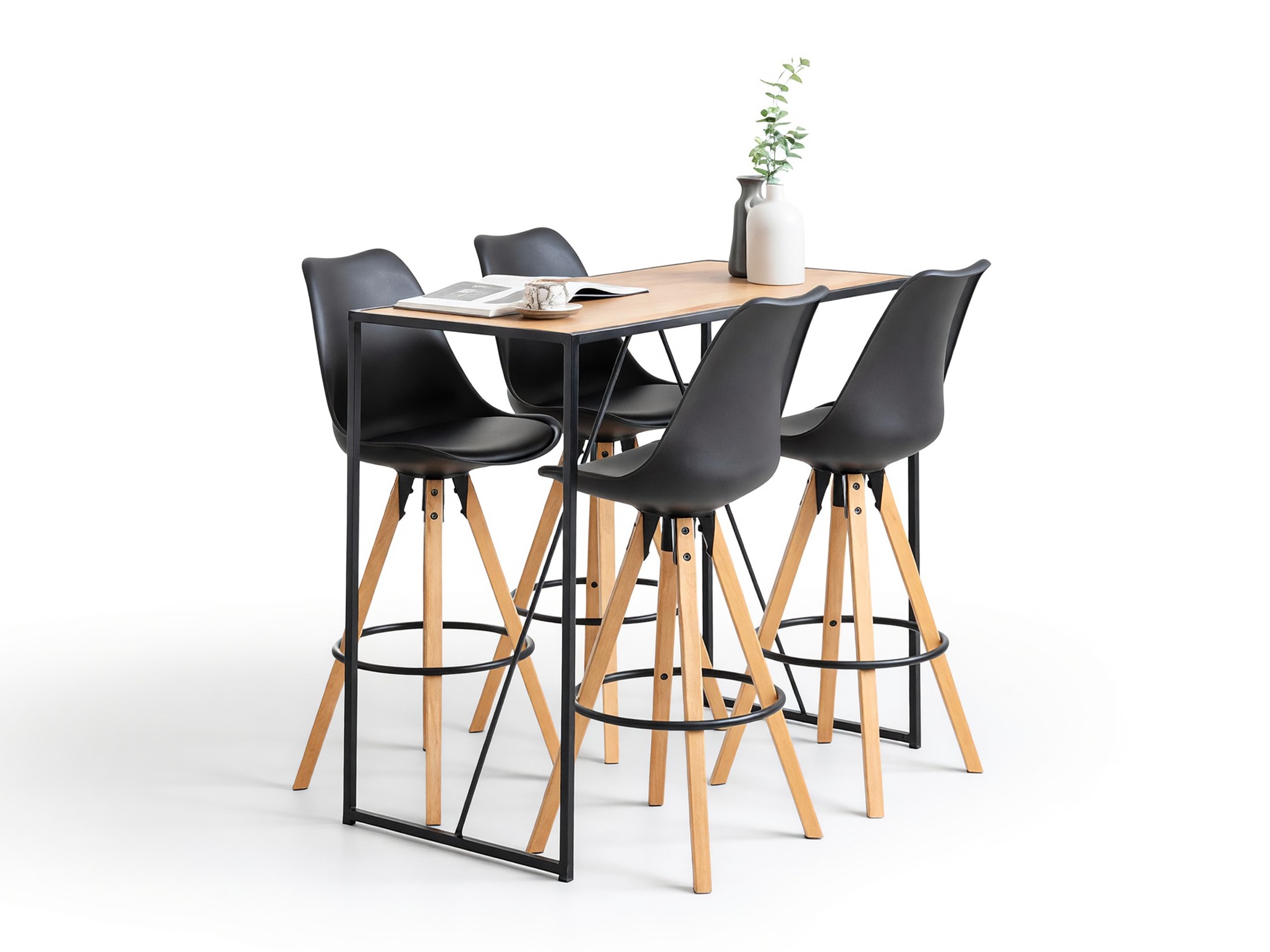 Essgruppe Norsica 517 (Schwarz + Helles Holz)