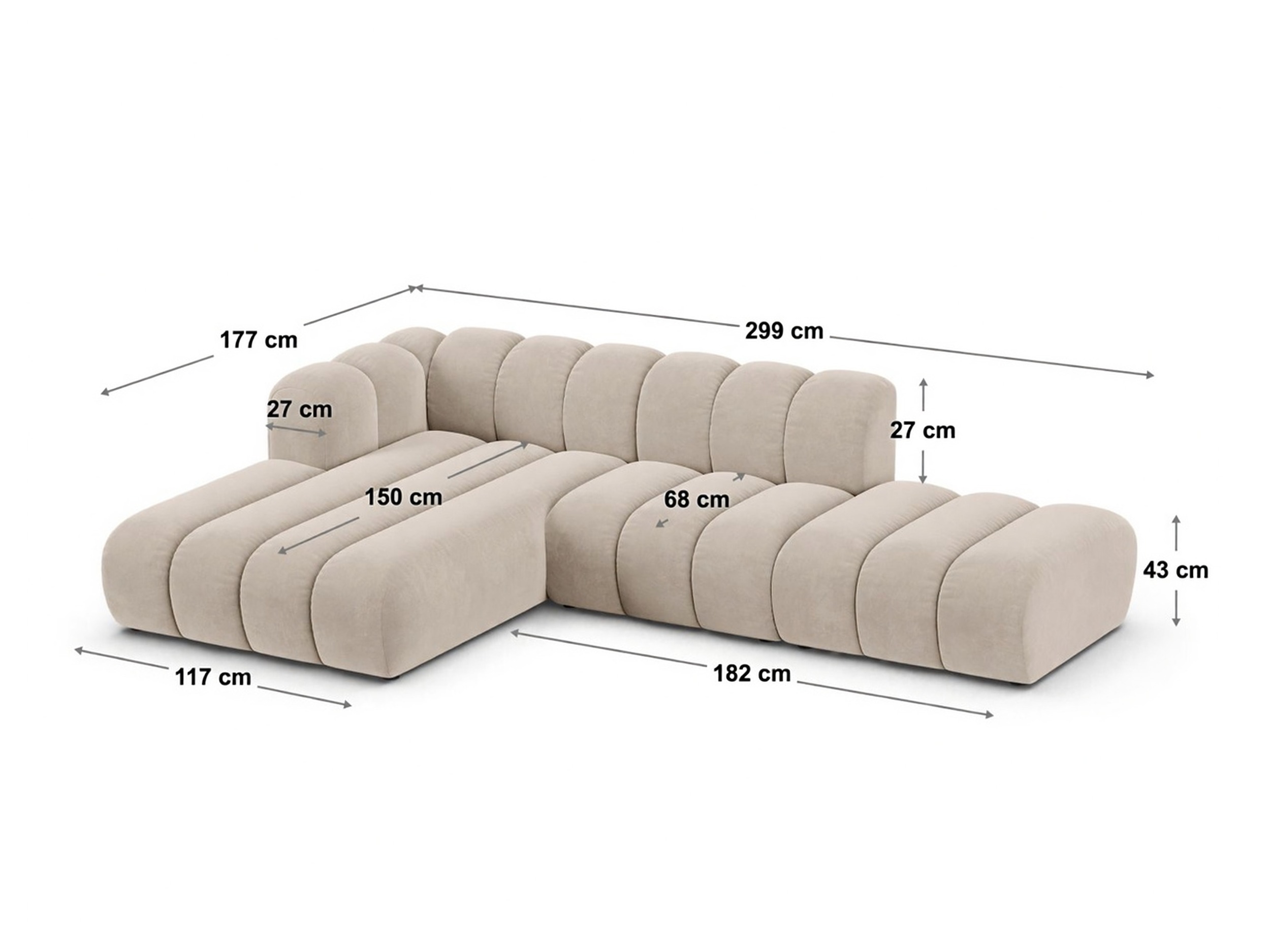 Modulares Ecksofa Cirleve 105 (Salvador 1)