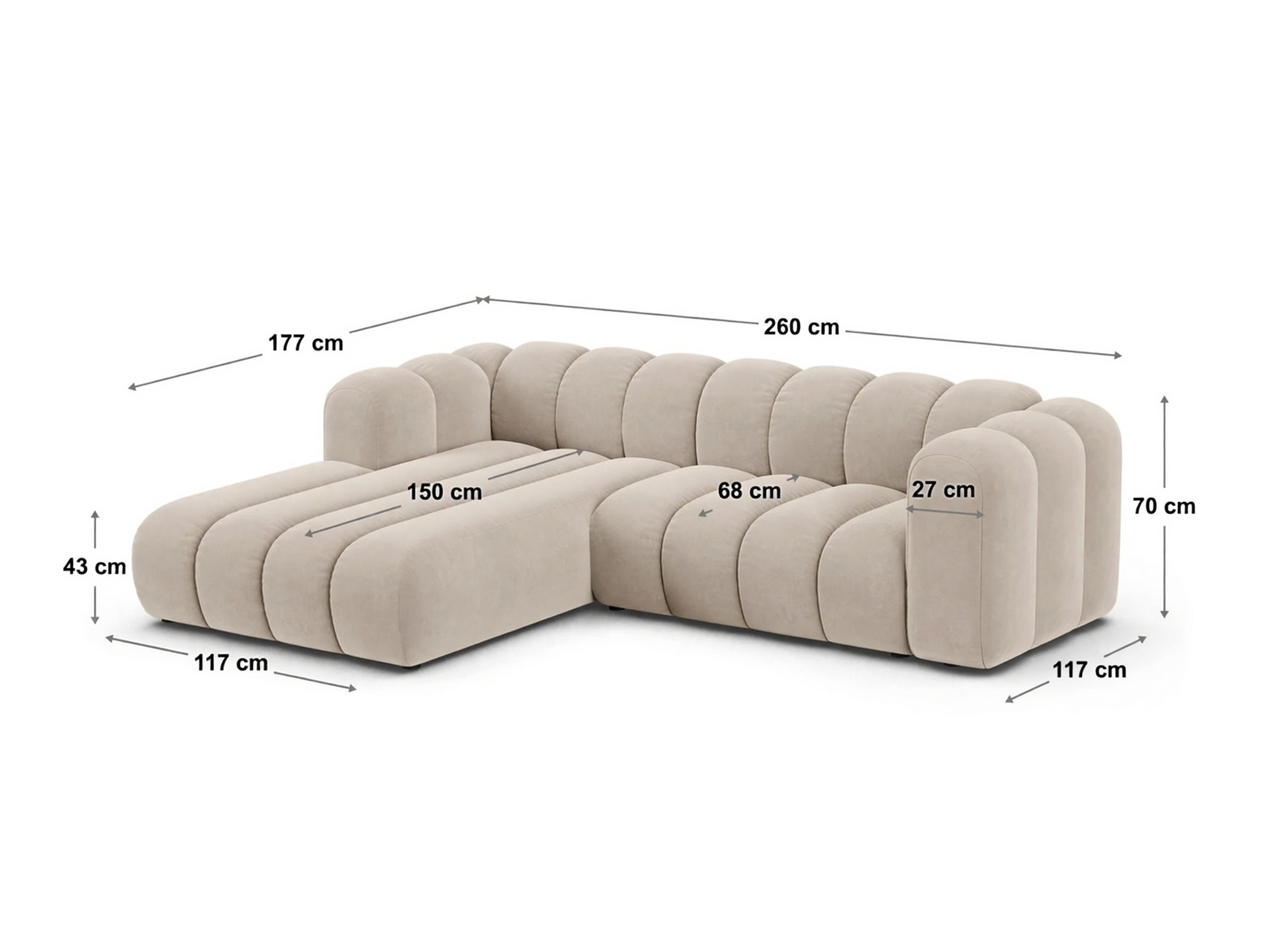 Modulares Ecksofa Cirleve 112 (Eden 18)