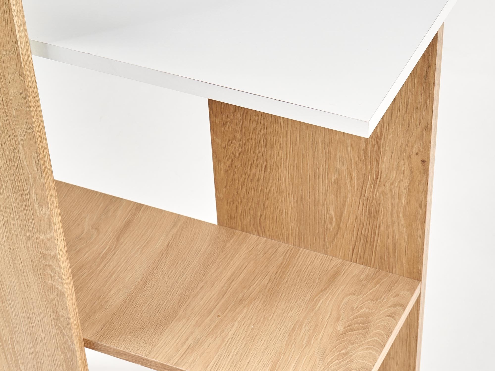 Bürotisch Houston 825 (Weiß + Goldene Eichenholzoptik)