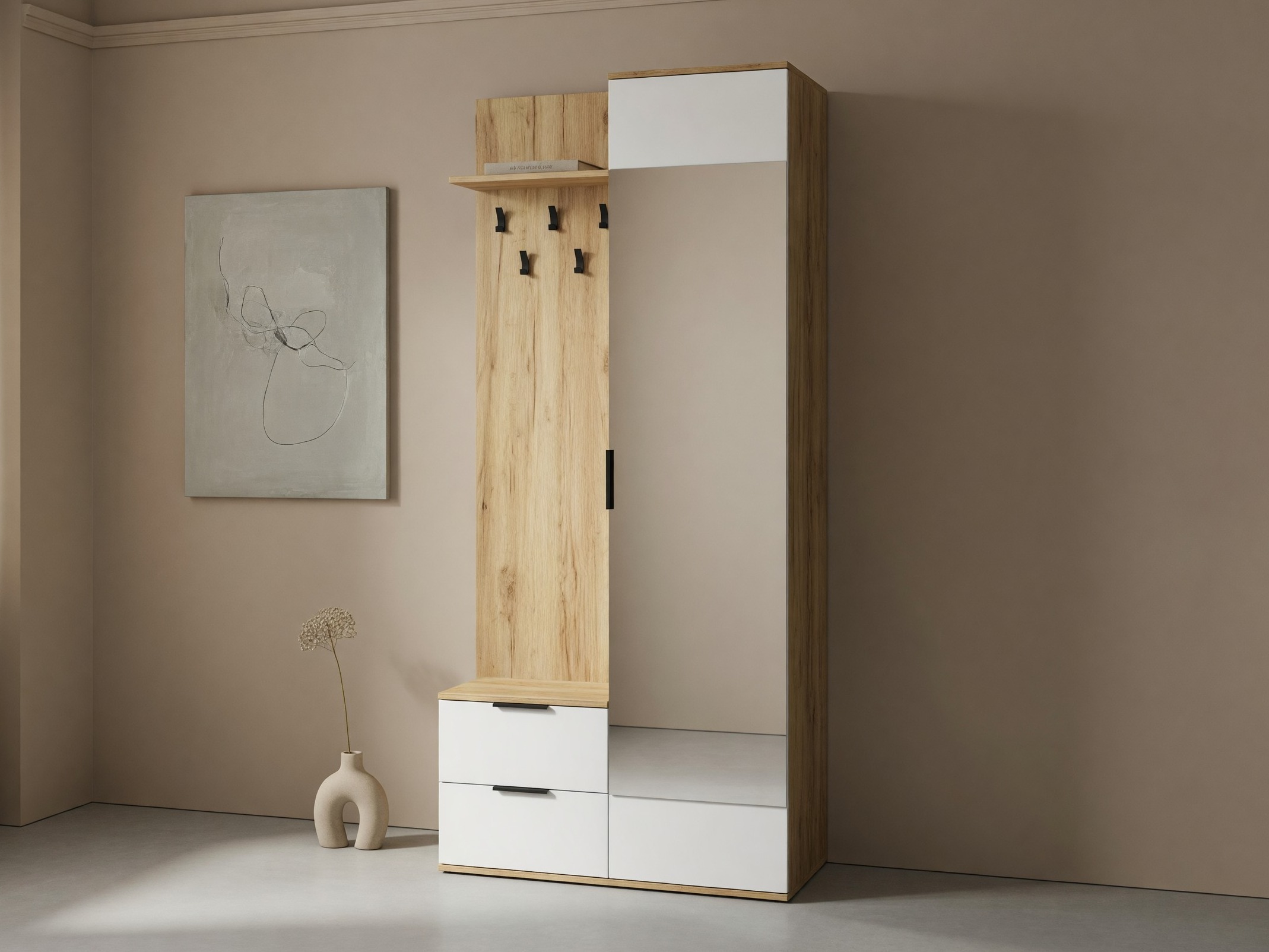 Flurgarnitur Houston 2004 (Goldene Eichenholzoptik + Weiß)