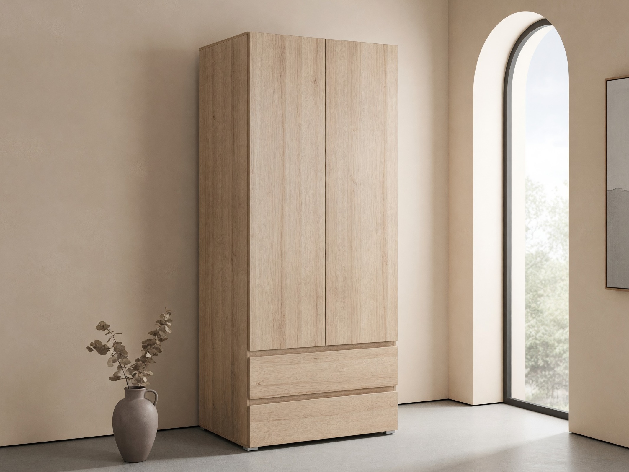 Kleiderschrank Cirdora 101 (Sonoma Eichenholzoptik)