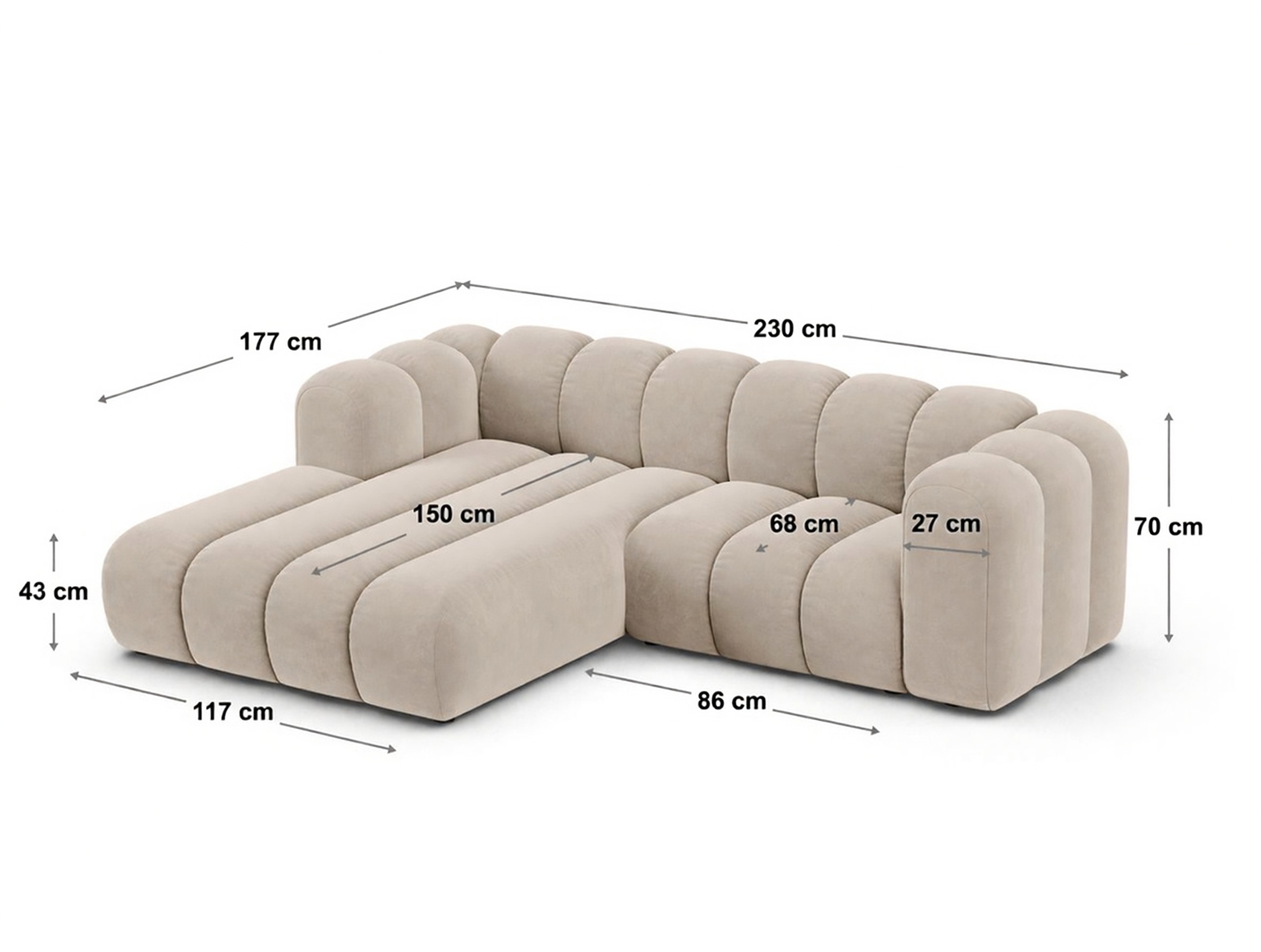 Modulares Ecksofa Cirleve 104 (Salvador 1)