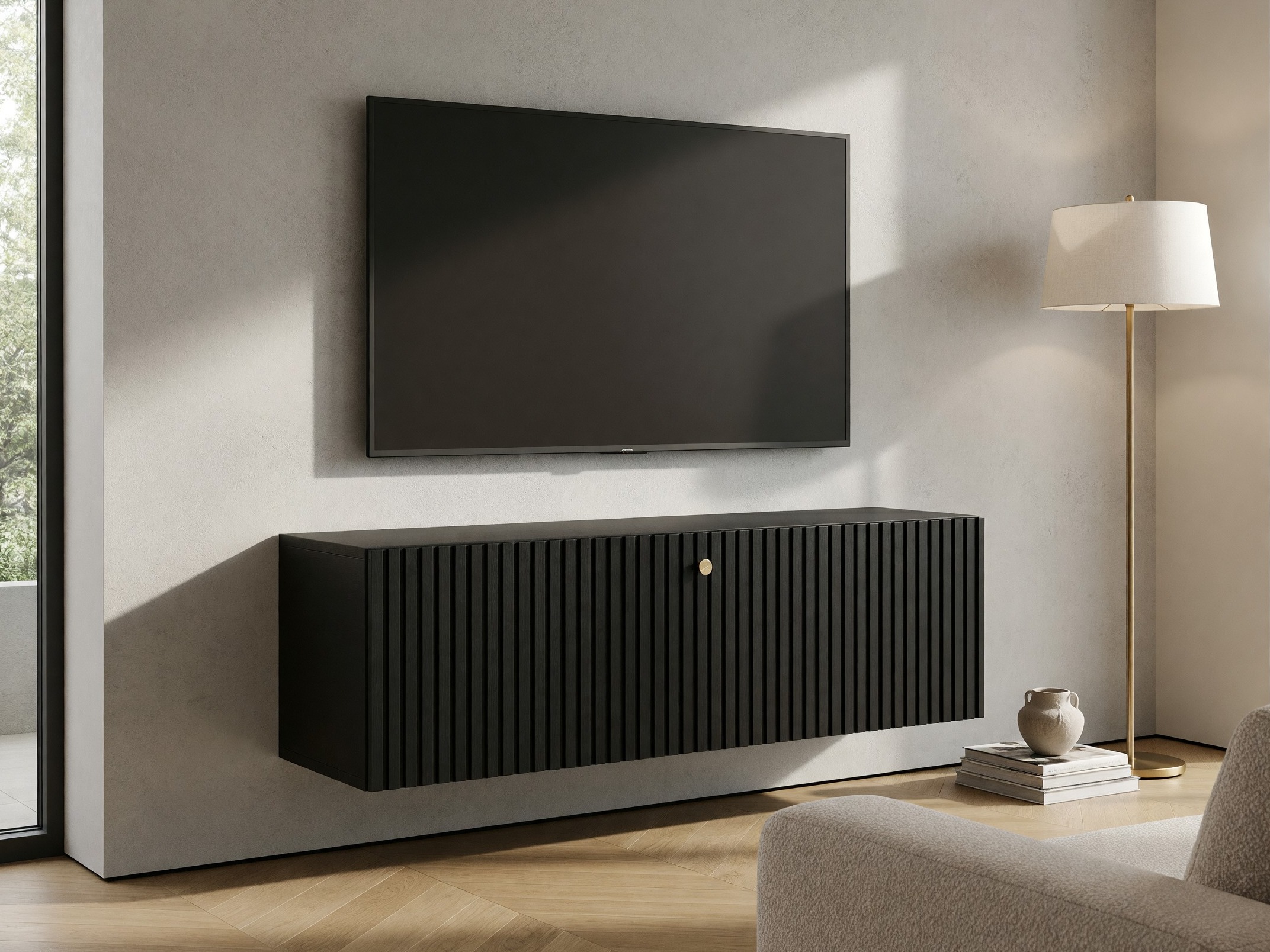 TV-Möbel Anulio (Schwarz)