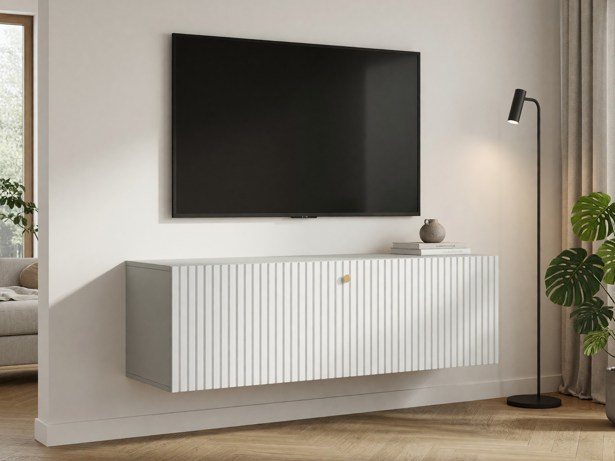 TV-Möbel Anulio (Weiß)