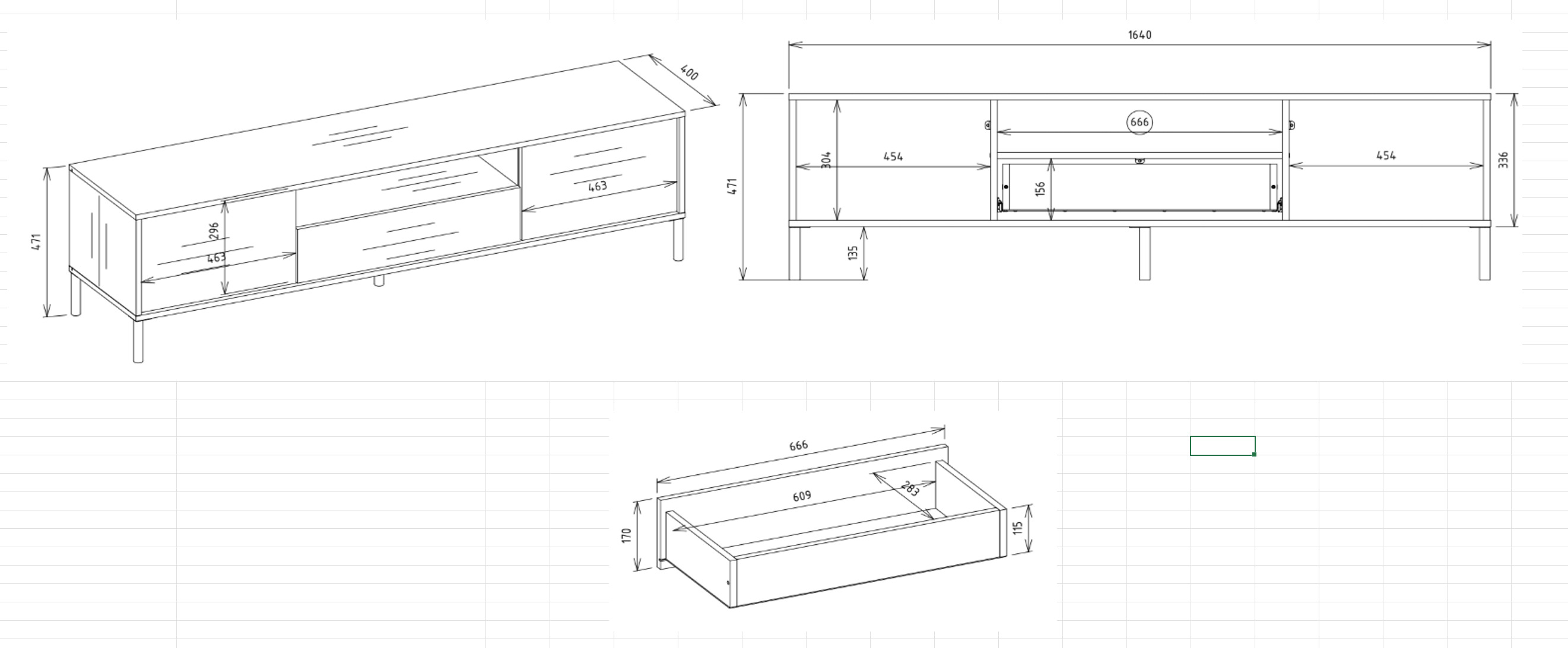 TV-Möbel Orlsone 100 (Artisan Eichenholzoptik + Schwarz)